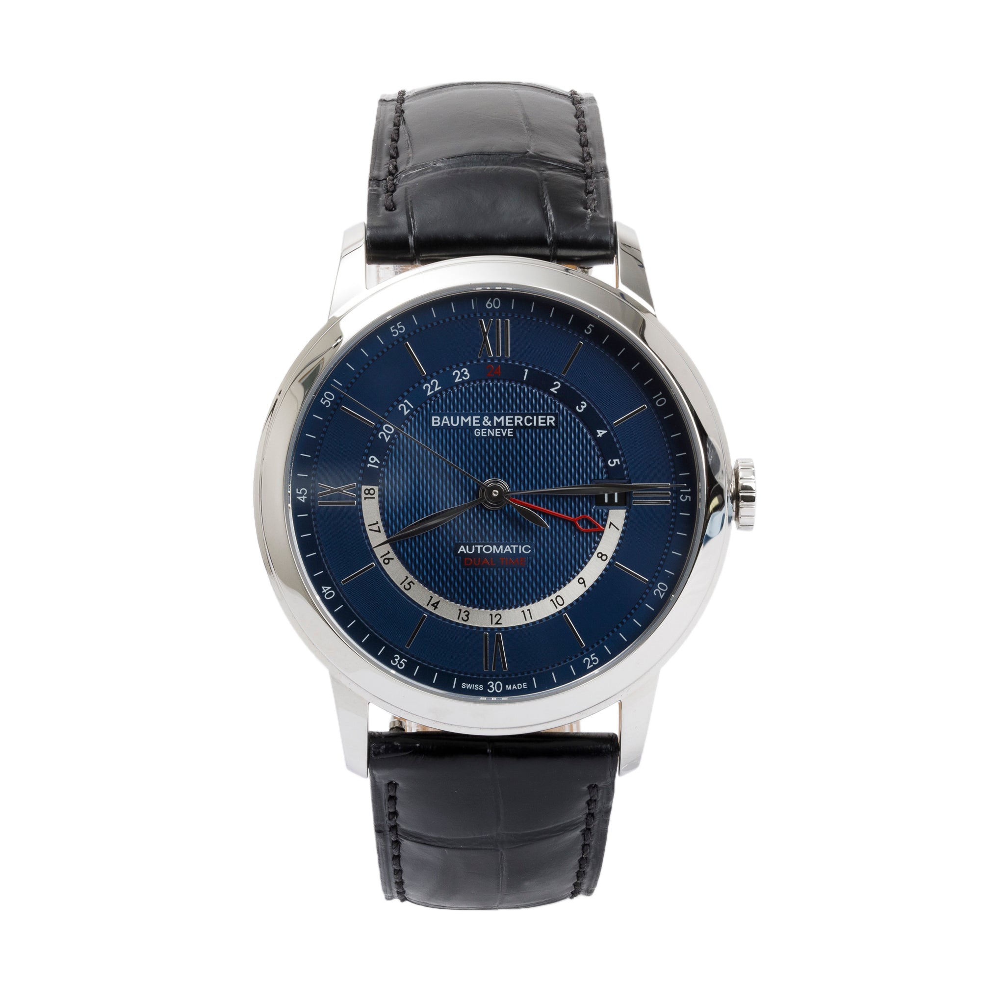 Baume & Mercier 2022 Stainless Steel Classima 42 MM Automatic GMT Watch w/ Box & Papers