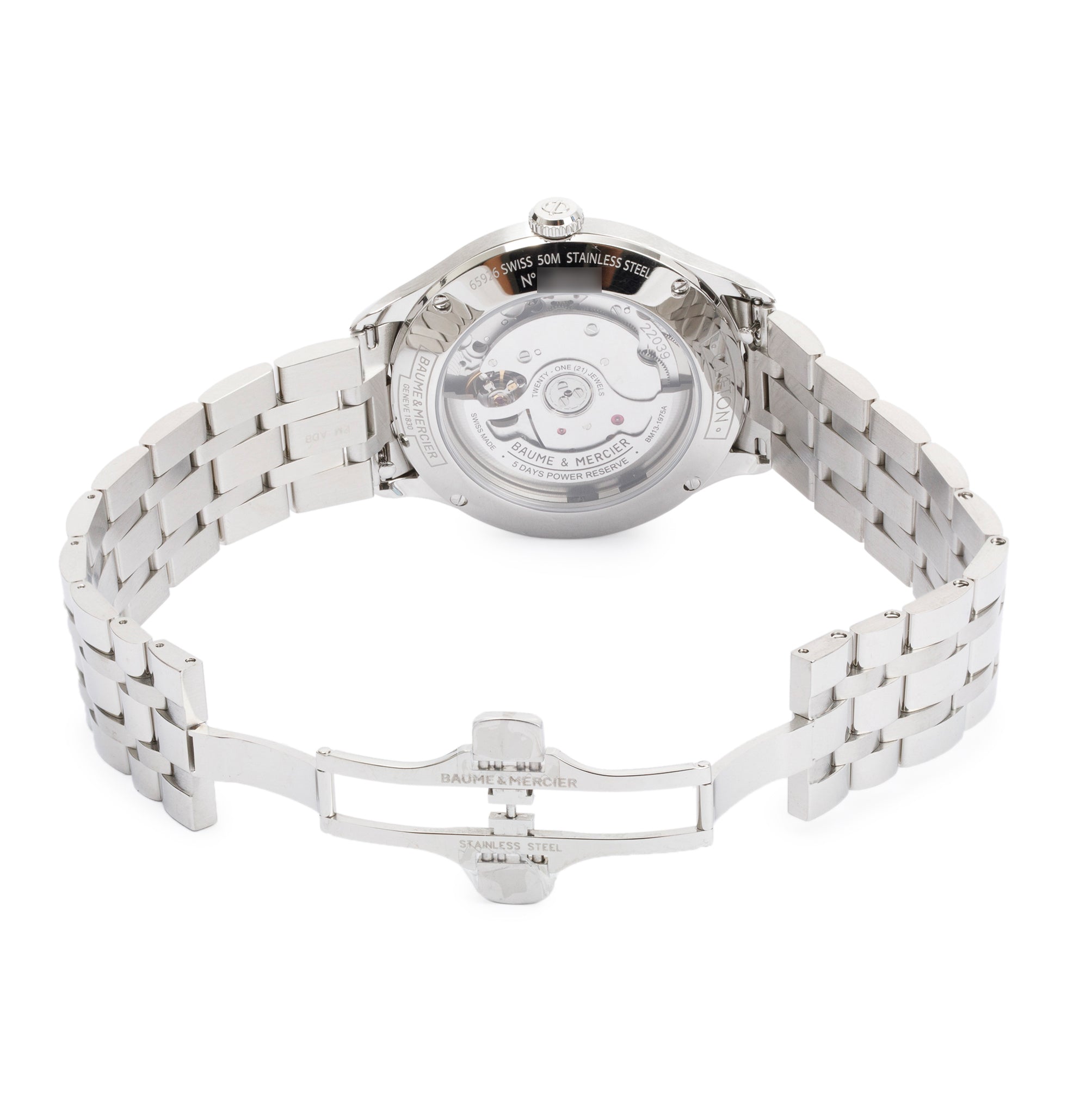 Baume & Mercier 2023 Stainless Steel Clifton 40 MM Automatic Watch w/ Box & Papers