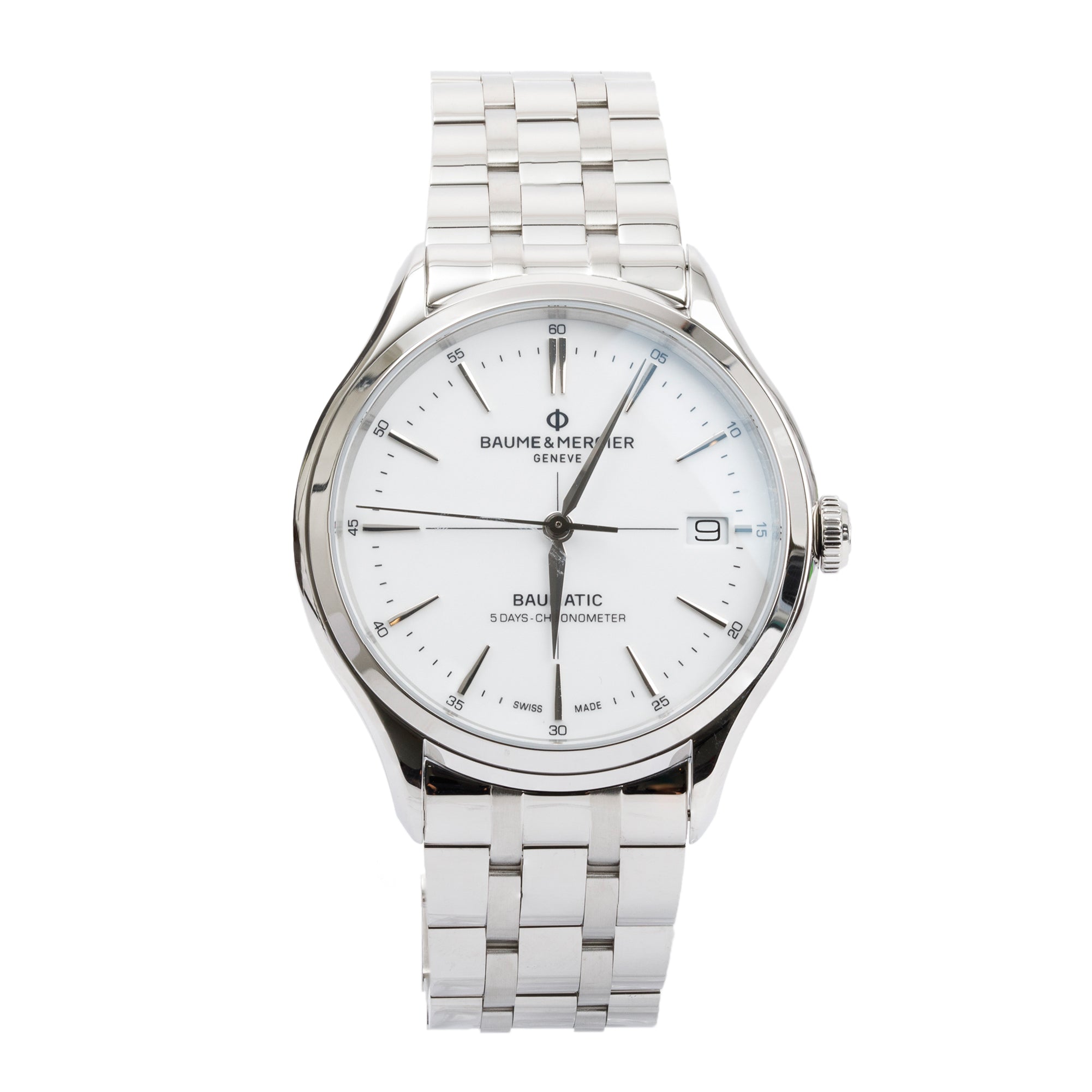 Baume & Mercier 2023 Stainless Steel Clifton 40 MM Automatic Watch w/ Box & Papers