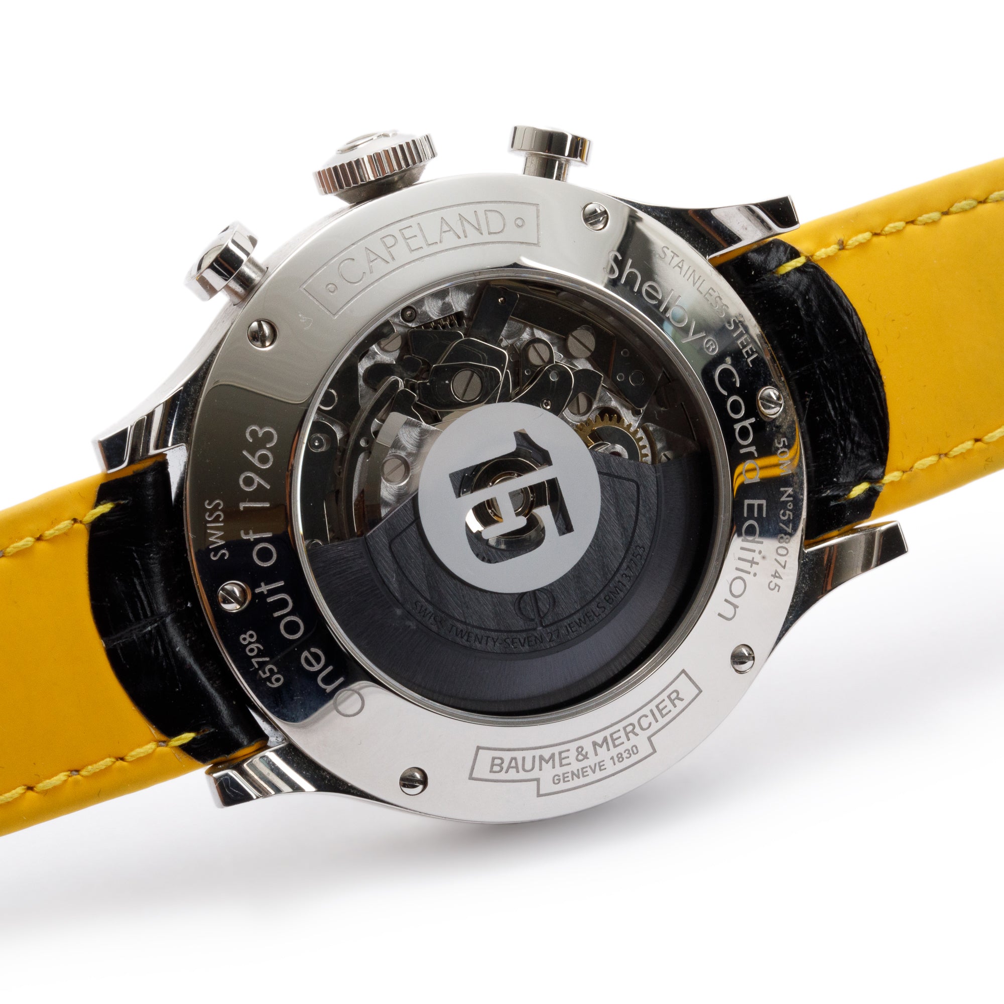 Baume & Mercier Capeland Shelby Cobra 44 MM Automatic Watch w/ Box & Papers