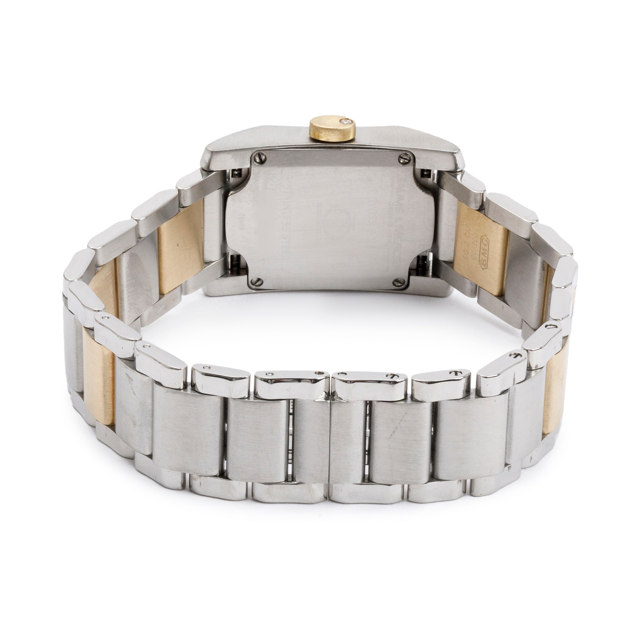 Baume & Mercier Stainless Steel & 18k Yellow Gold Mother of Pearl Dial Diamant Watch