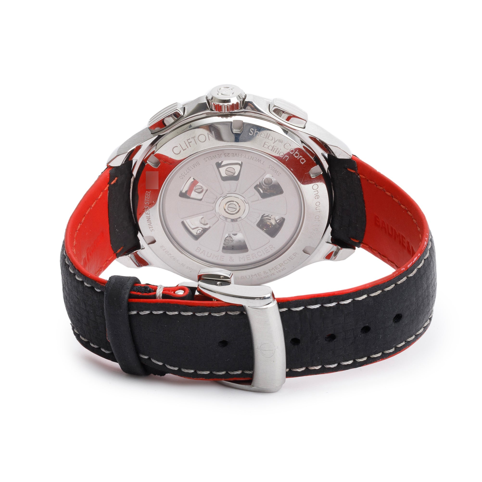 Baume & Mercier Stainless Steel Clifton Club Shelby Cobra Limited Edition 44 MM Chronograph Automatic Watch w/ Box & Papers