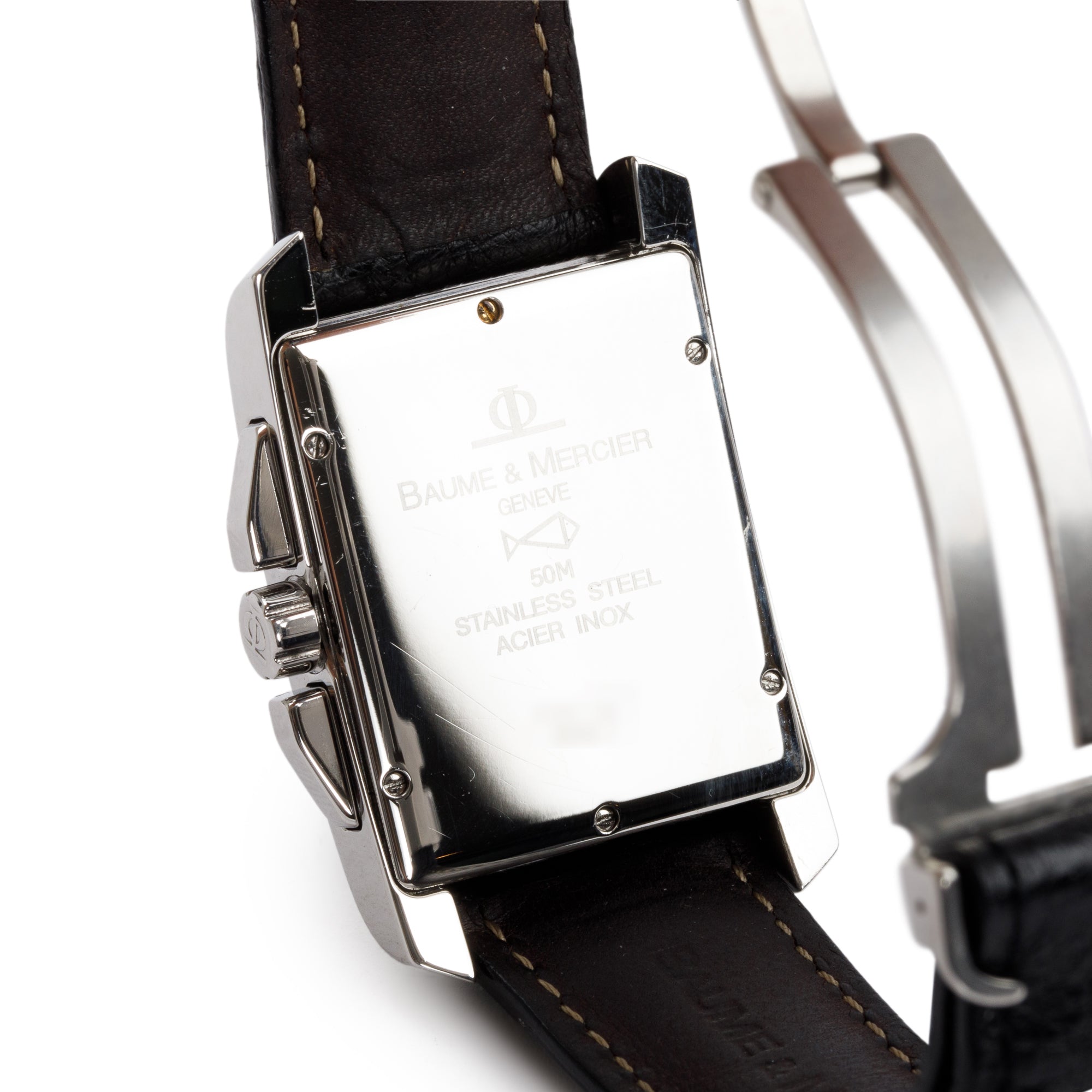 Baume & Mercier Stainless Steel Hampton 28.5 MM Chronograph Quartz Watch