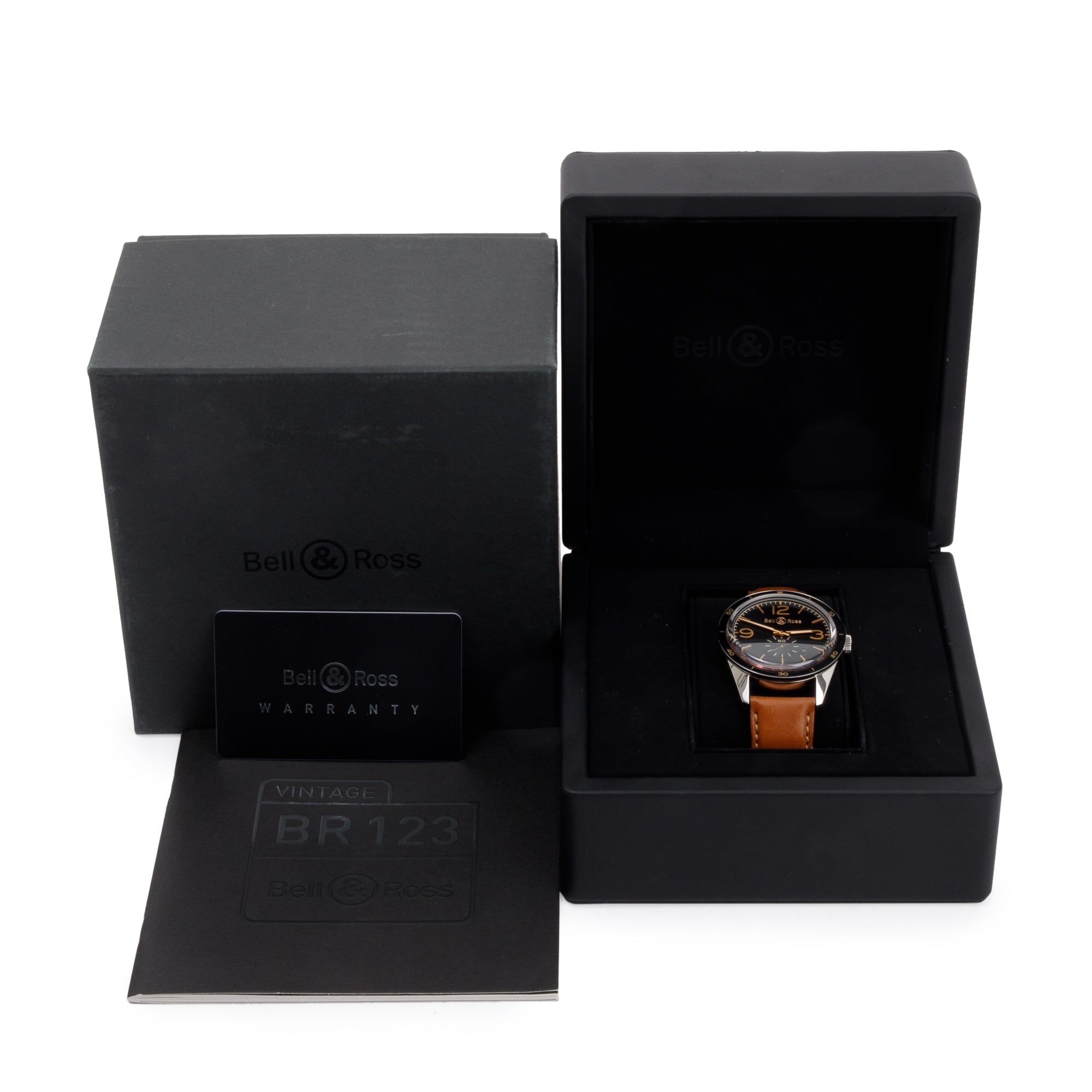 Bell & Ross Stainless Steel BR 123 Vintage 43 MM Auotmatic Watch w/ Box & Papers