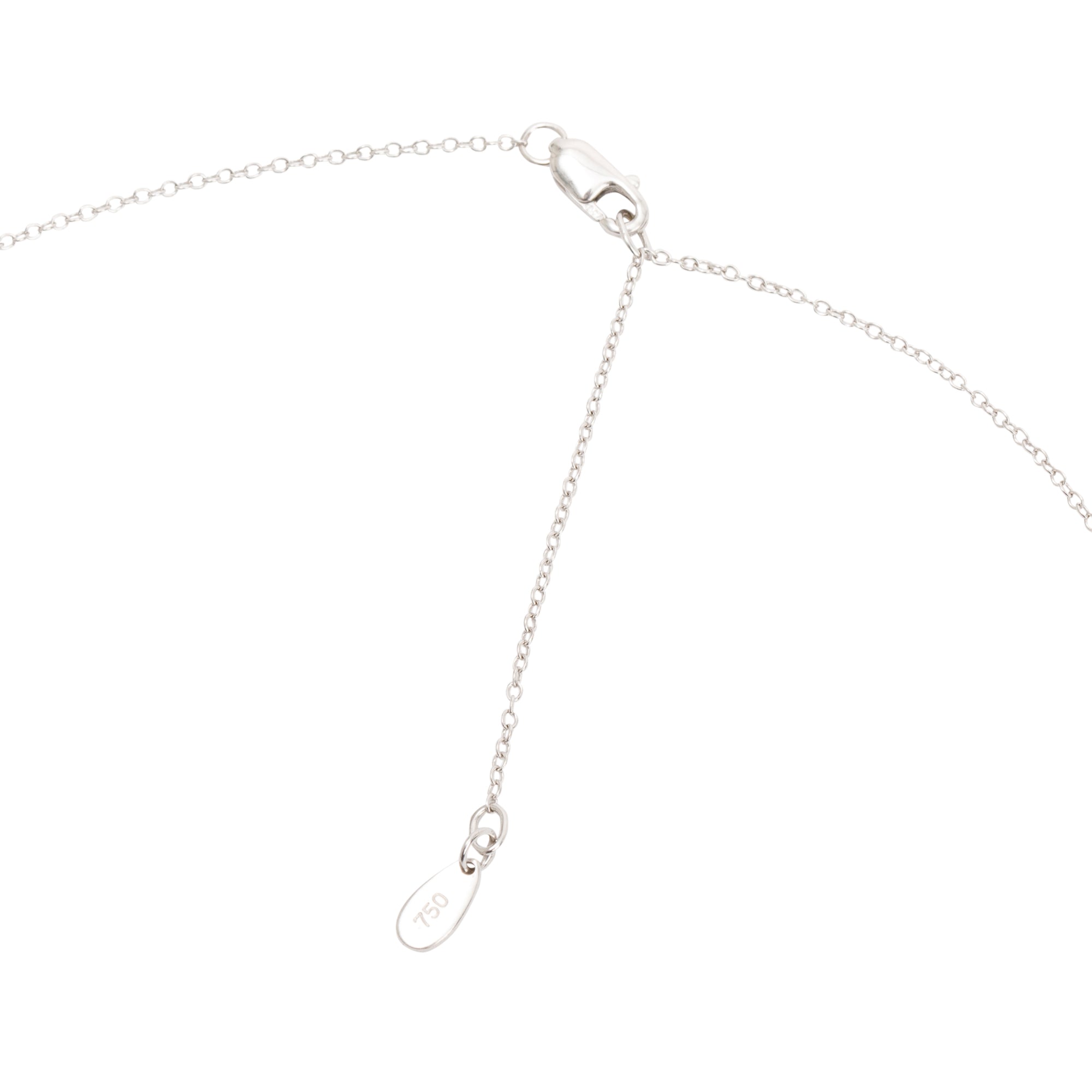 Birks 18k White Gold 0.58 ct. Princess Cut Diamond Pendant Necklace