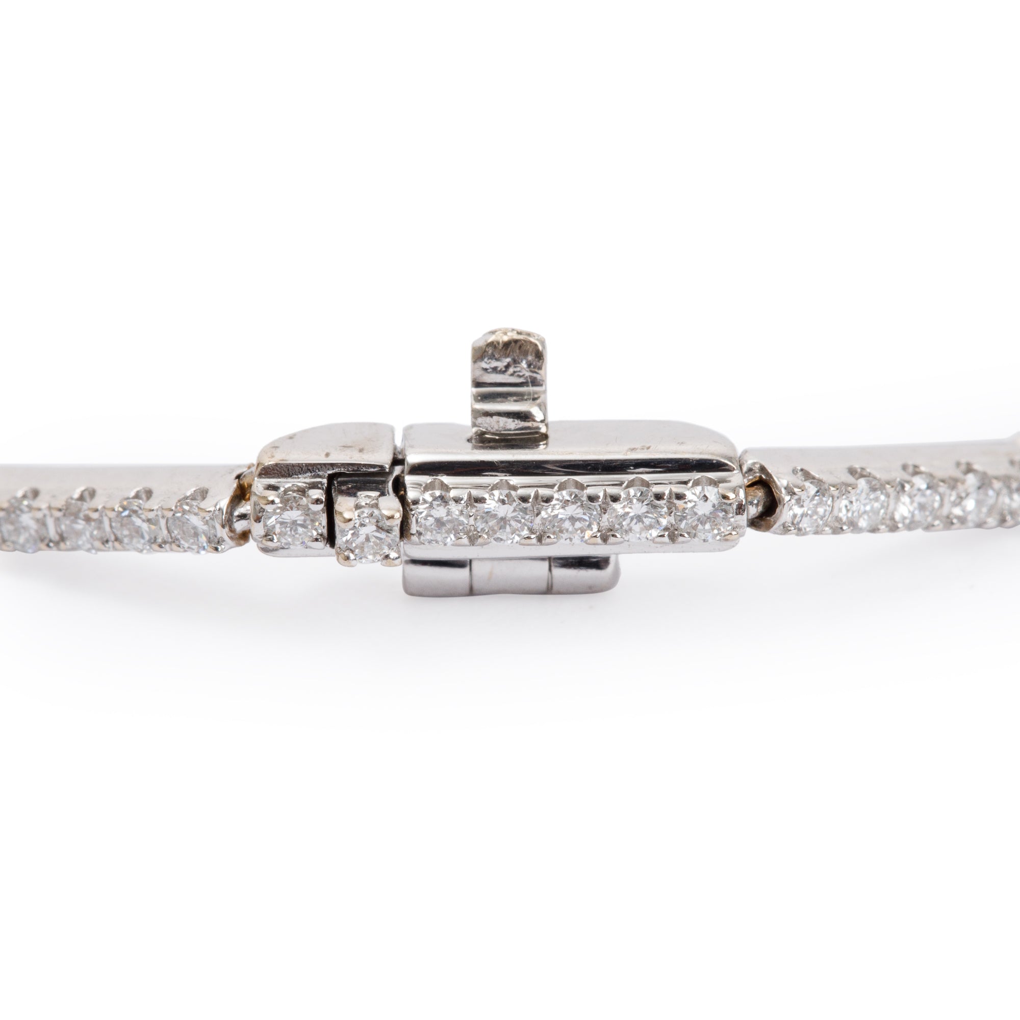 Birks 18k White Gold 1.22 tcw. Diamond Tennis Bracelet