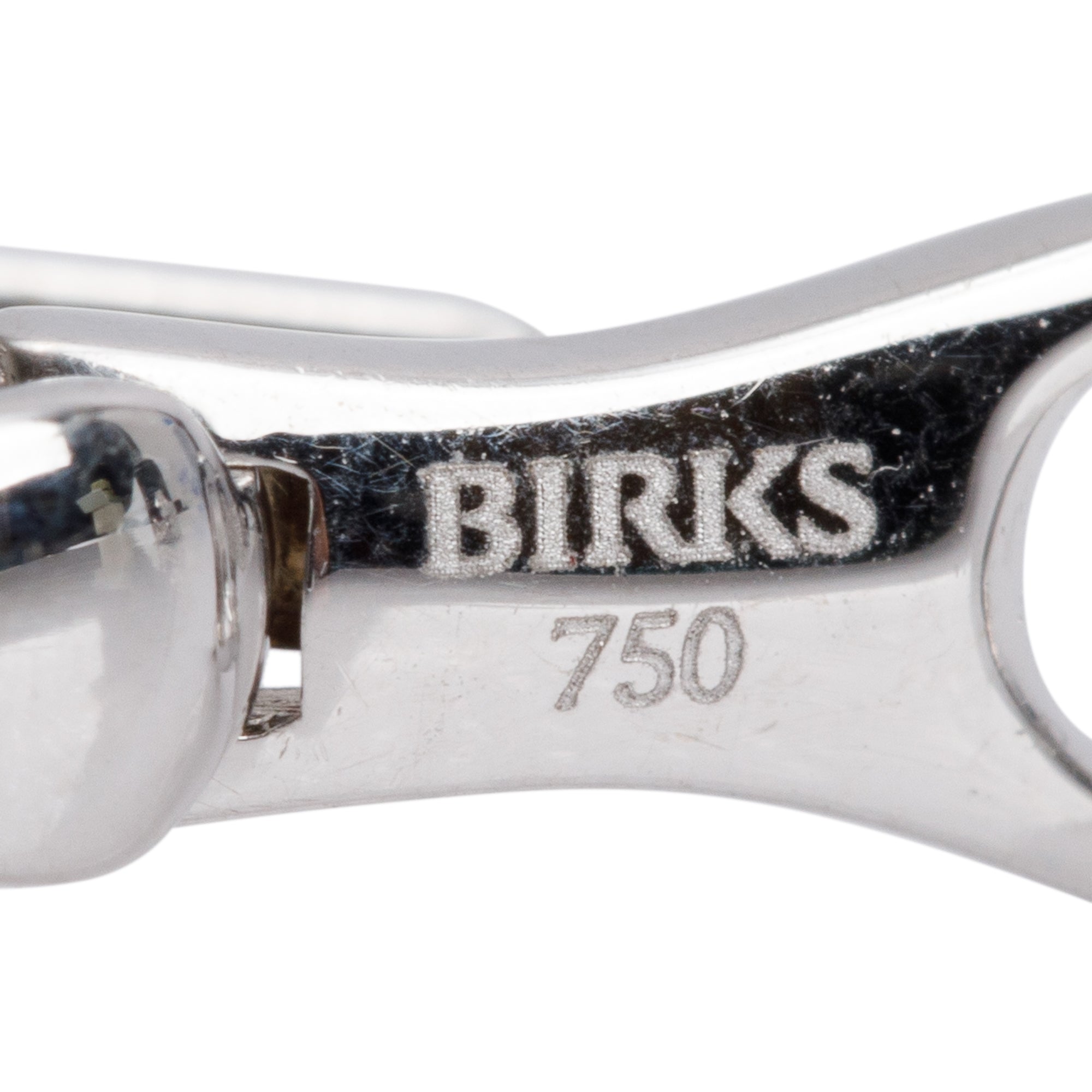 Birks 18k White Gold 2.22 tcw Diamond Cluster Earrings w/ Box