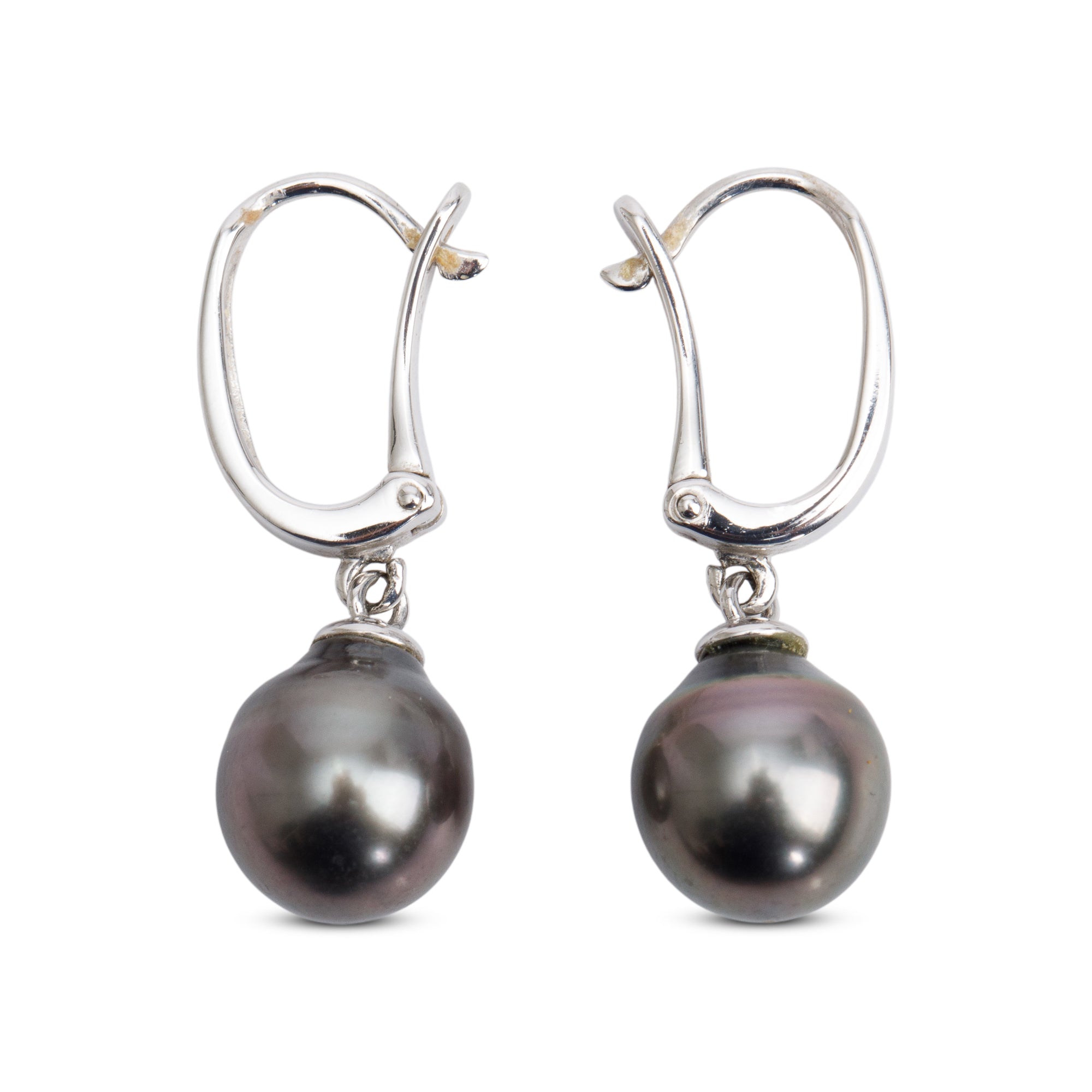 Birks 18k White Gold South Sea Pearl Drop Earrings