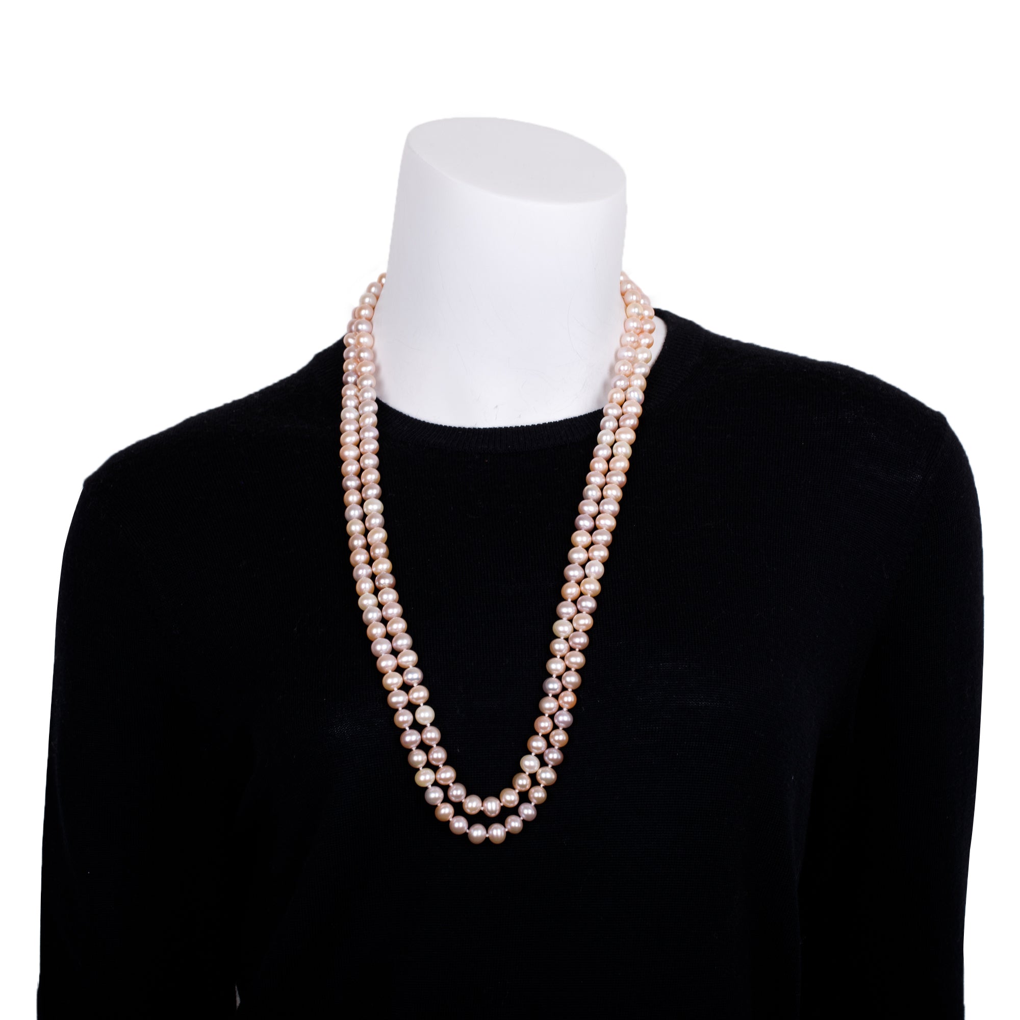 Birks Pearl Necklace, 60" w/ Box