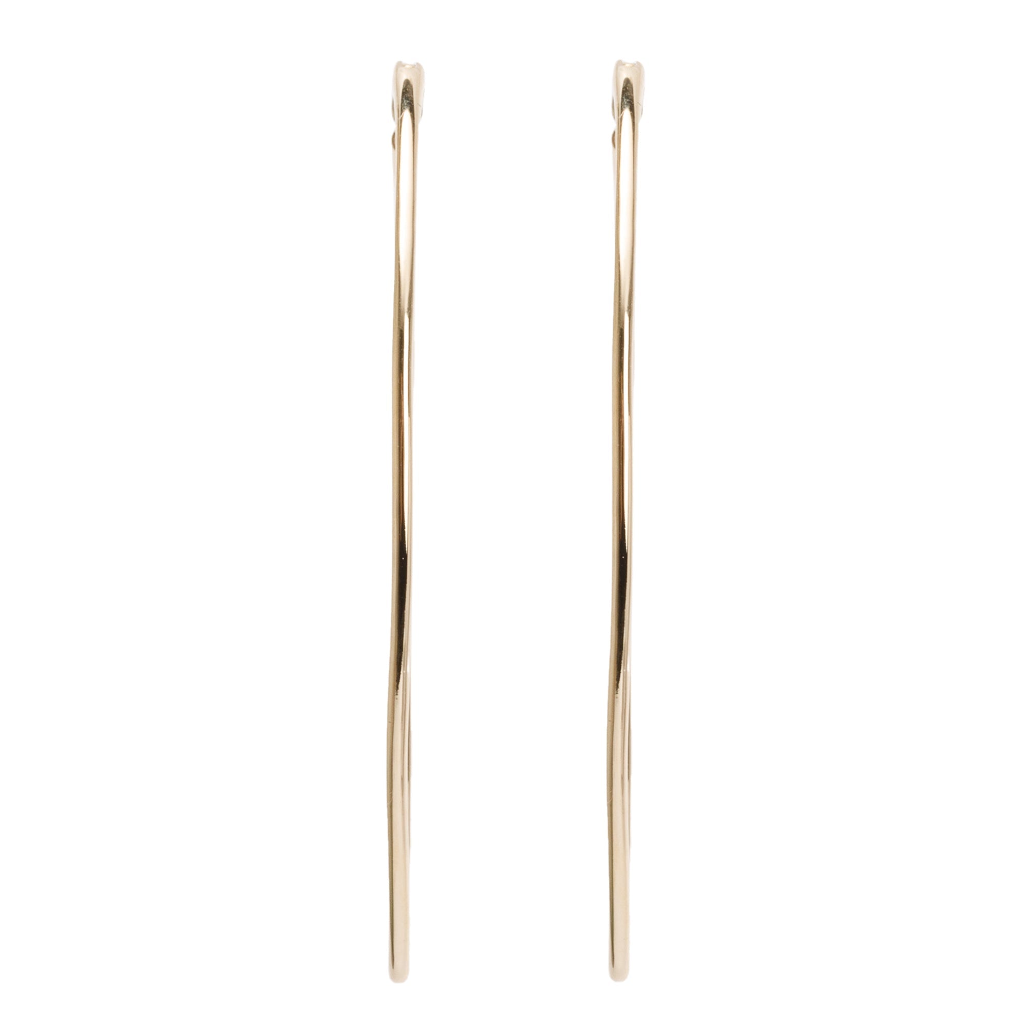 Birks Petale 18k Yellow Gold Large Hoop Earrings w/ Box