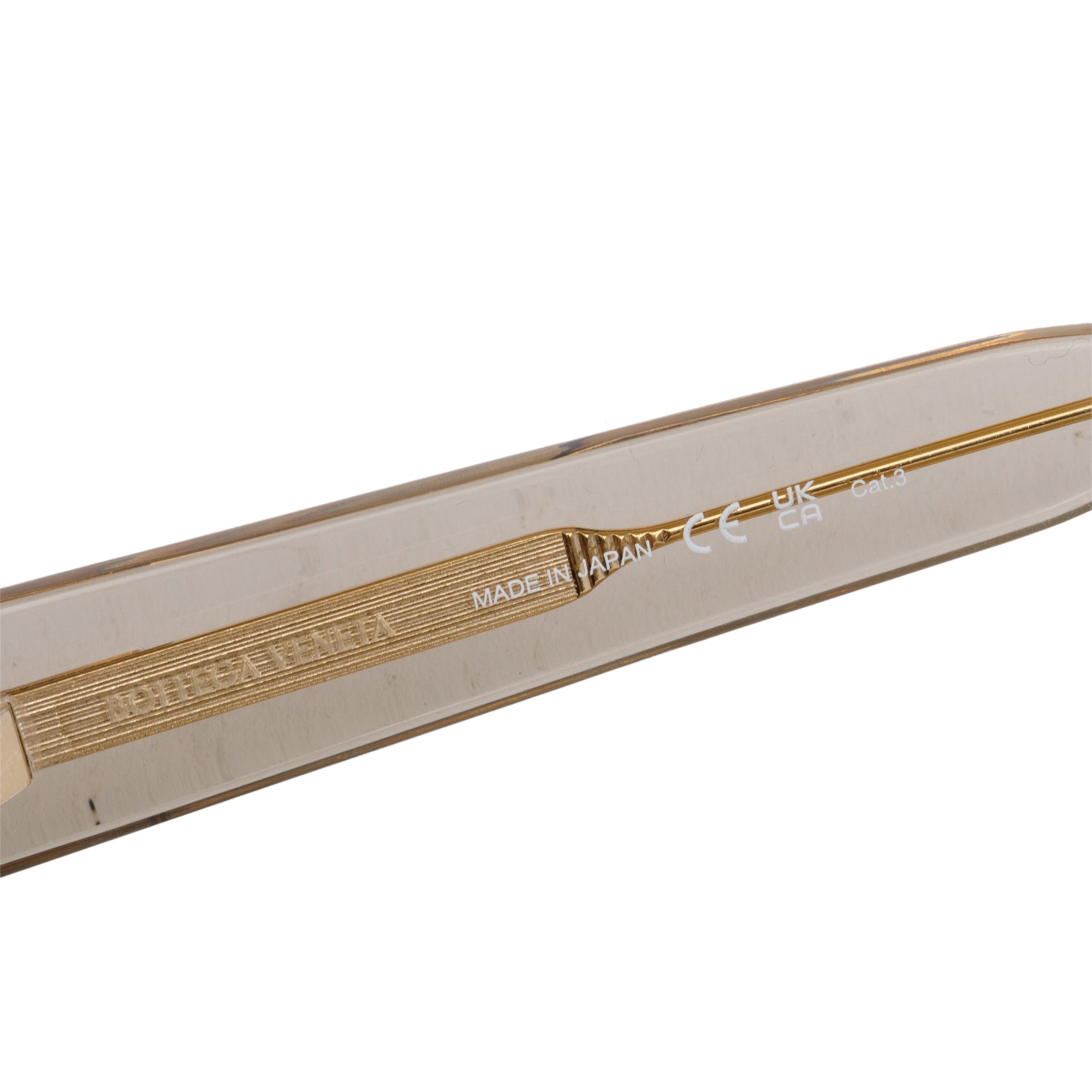 Bottega Veneta BV1122S Transparent Acetate Cat Eye Sunglasses w/ Case