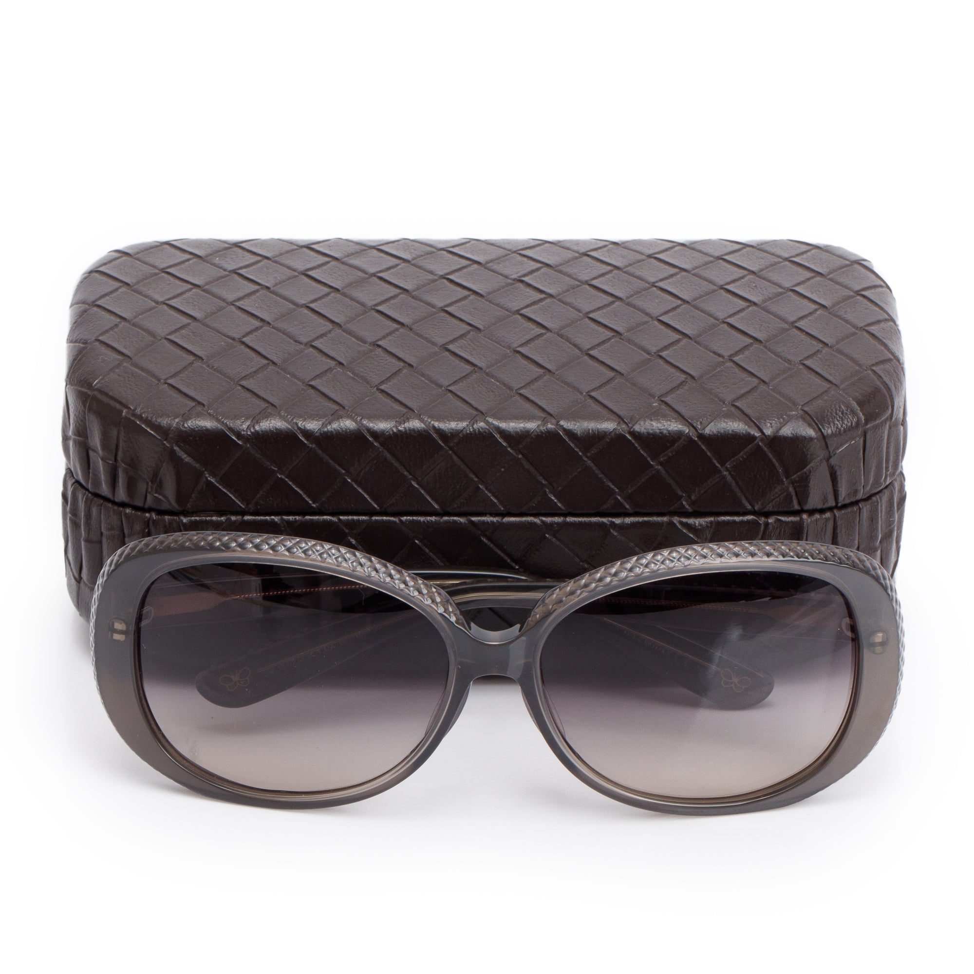 Bottega Veneta BV181/F/S Brown Acetate Square Sunglasses w/ Case