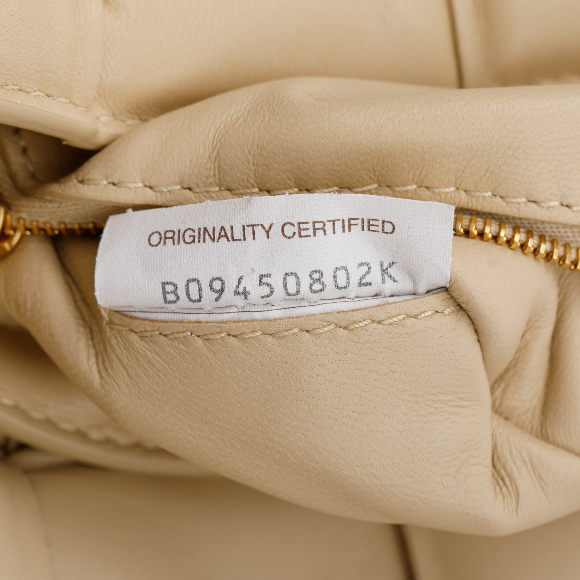 Bottega Veneta Beige Nappa Intrecciato Padded Cassette Bag