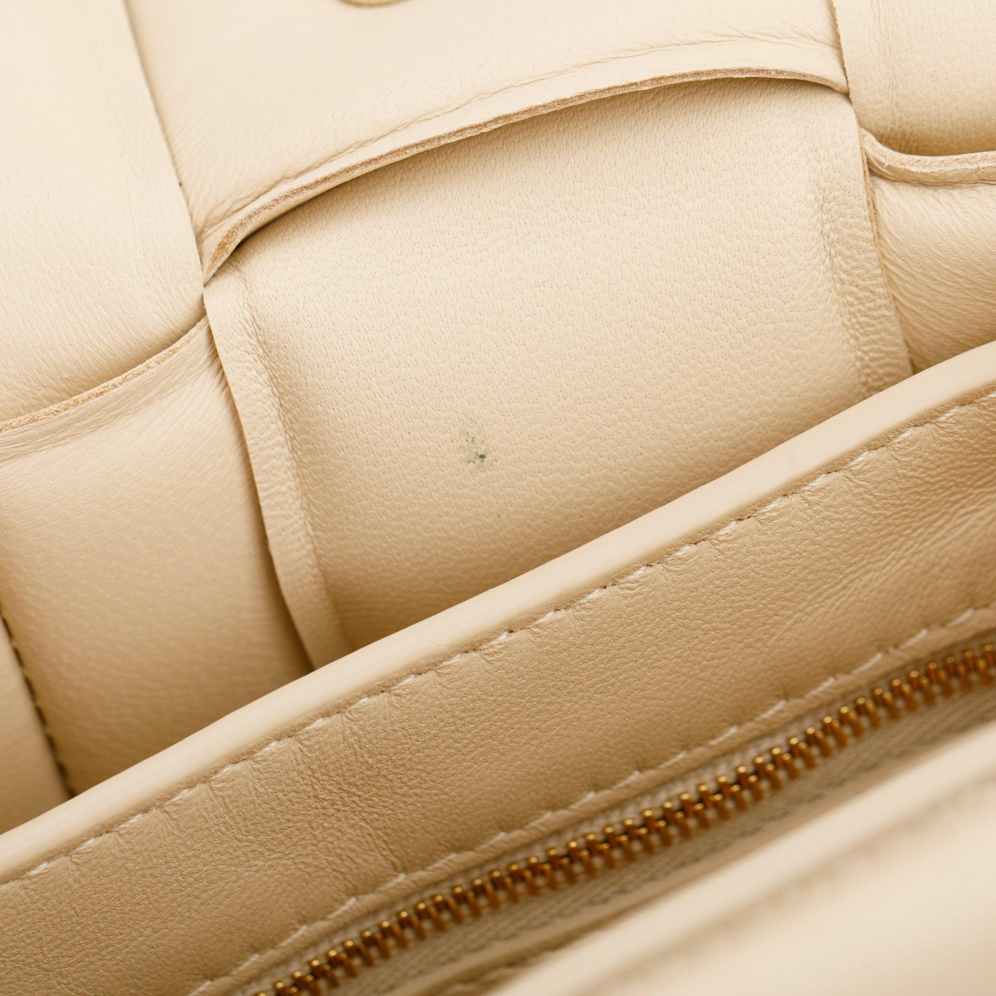Bottega Veneta Beige Nappa Intrecciato Padded Cassette Bag