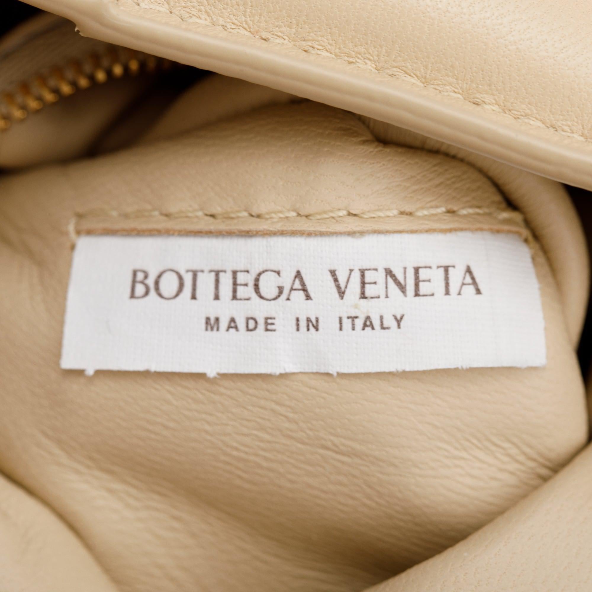 Bottega Veneta Beige Nappa Intrecciato Padded Chain Cassette Bag