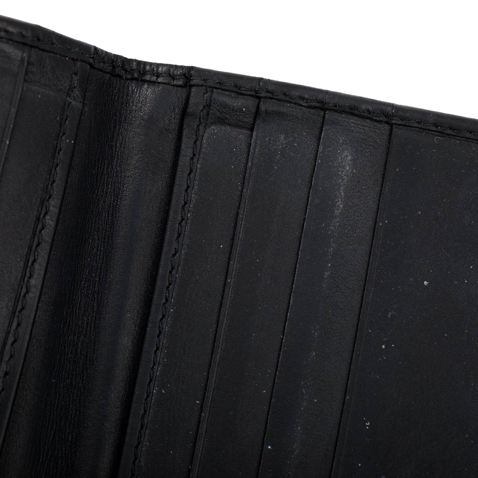 Bottega Veneta Black Intrecciato Leather Bi-Fold Wallet