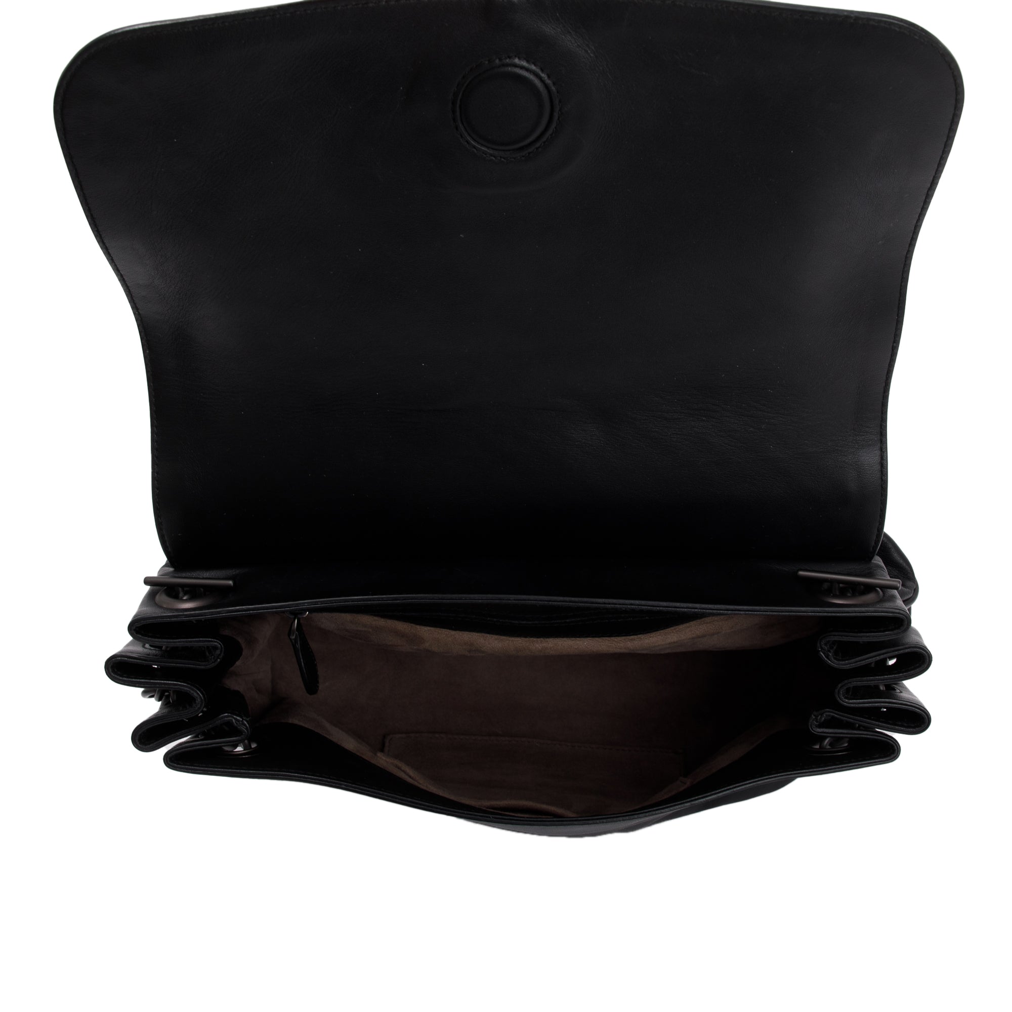 Bottega Veneta Black Intrecciato Nappa Leather Medium Crossbody Bag