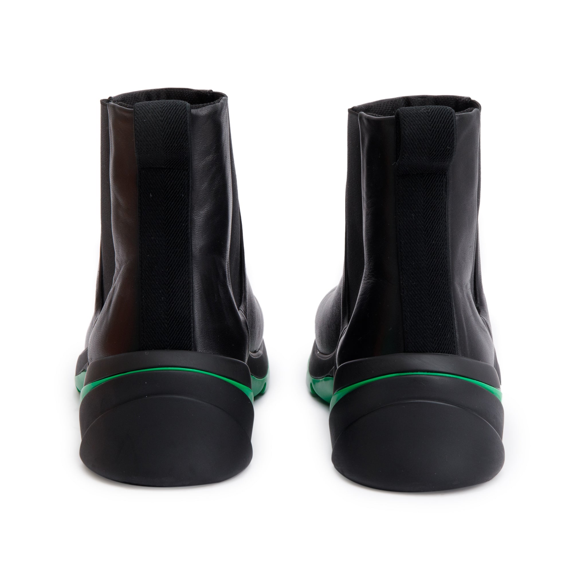 Bottega Veneta Black Nappa Leather Chelsea Boots, Size 40 w/ Box