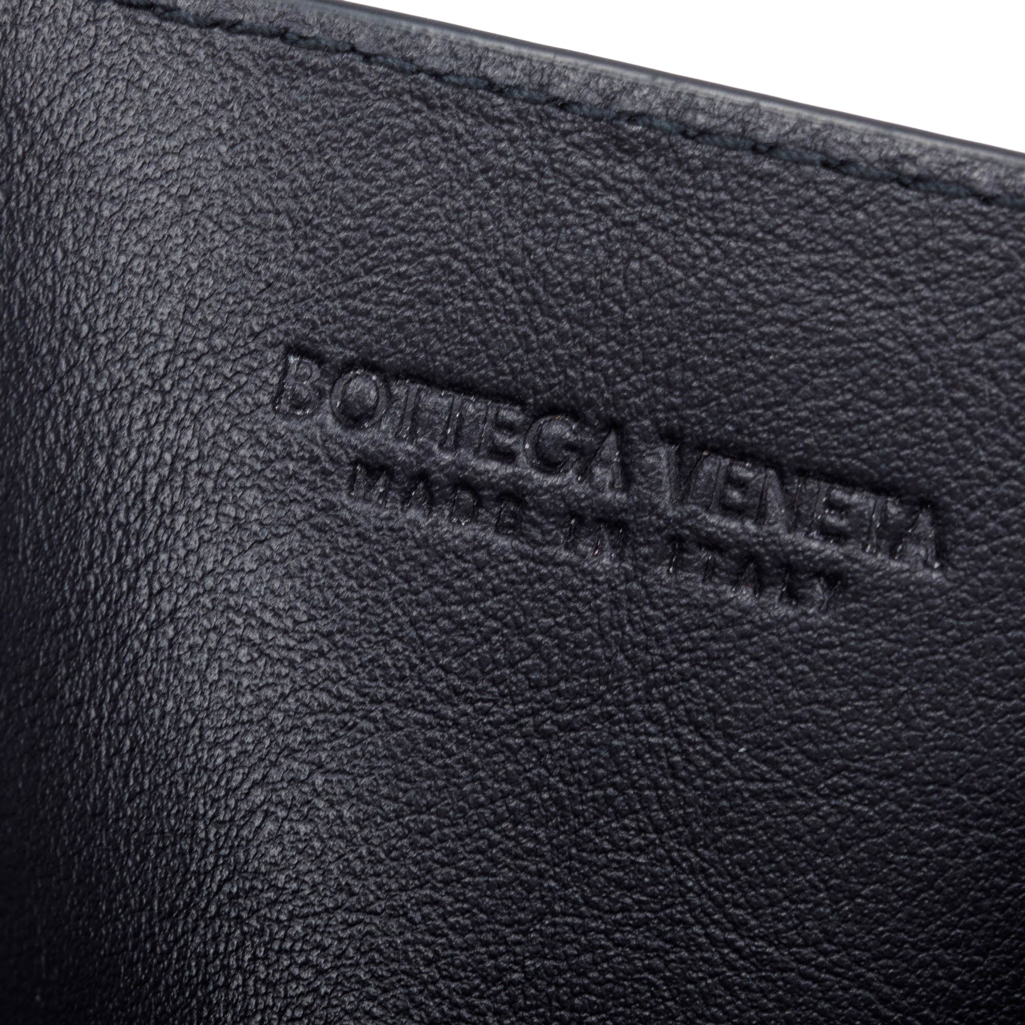 Bottega Veneta Black Nappa Leather Intrecciato Card Holder w/ Box