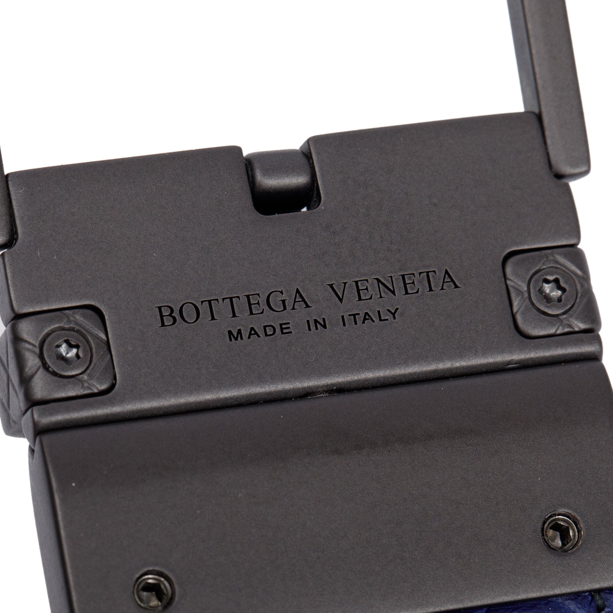 Bottega Veneta Black/Black Intrecciato Nappa Leather Reversible Belt