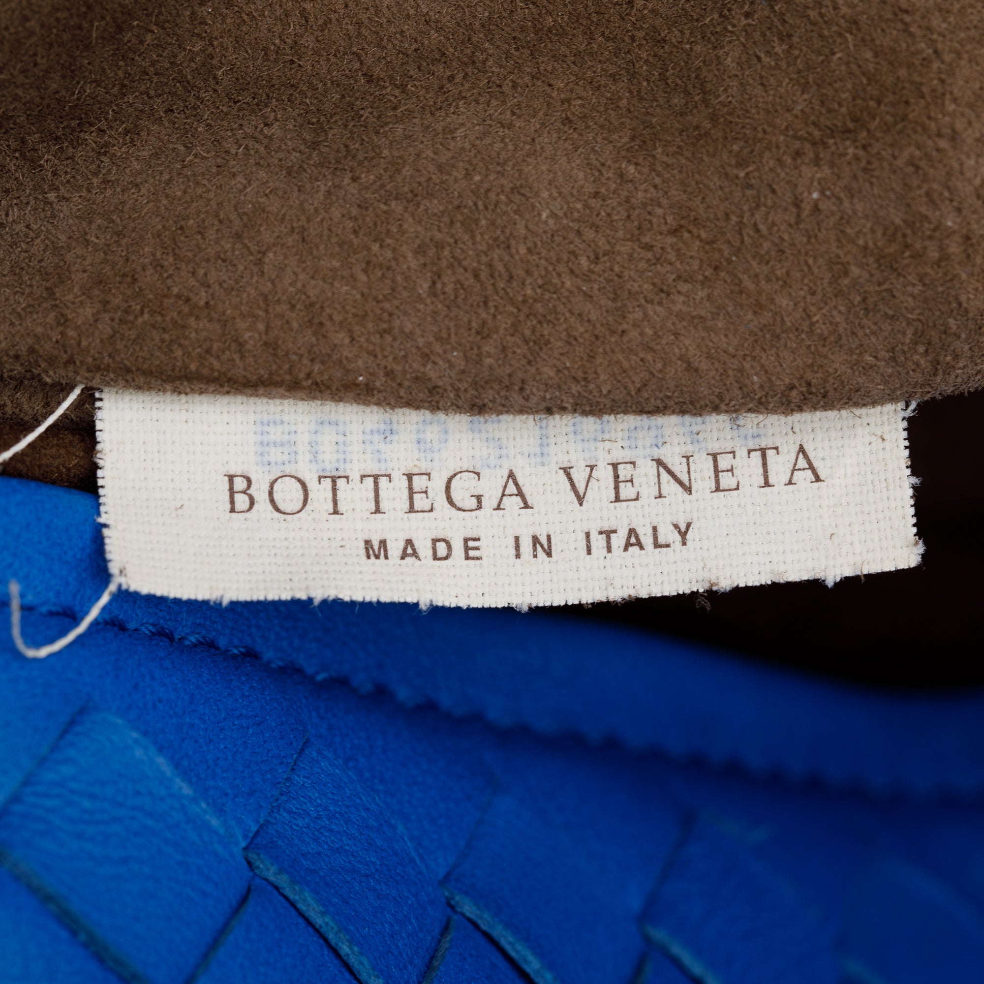 Bottega Veneta Blue Intrecciato Leather Medium Cesta Tote