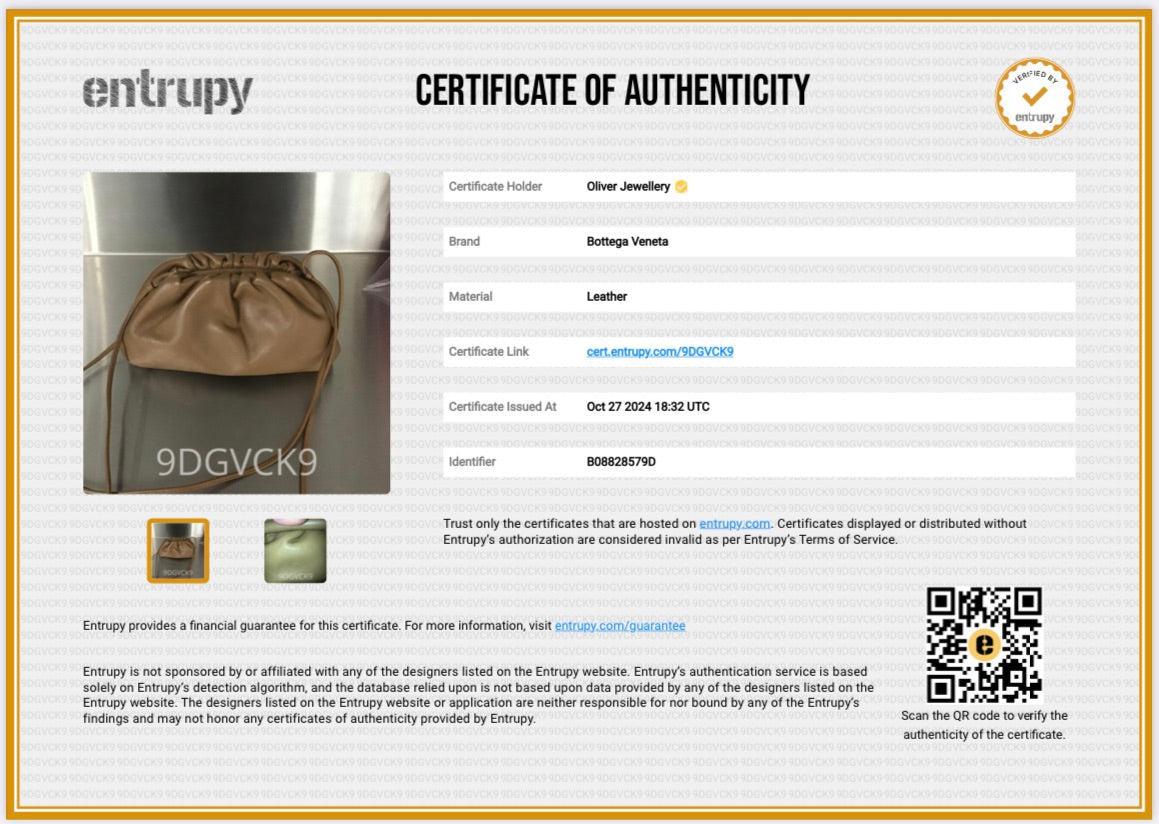 Bottega Veneta Brown Calfskin Leather The Mini Pouch