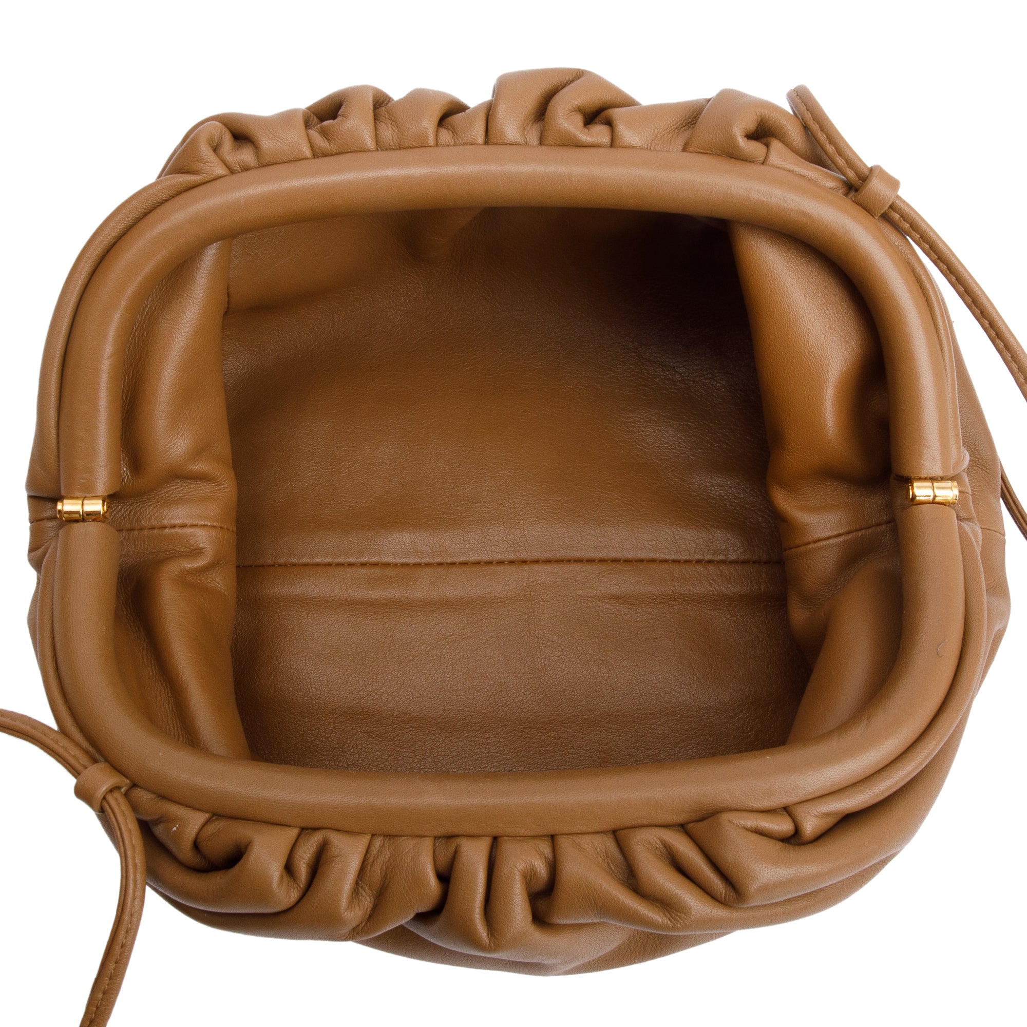 Bottega Veneta Brown Calfskin Leather The Mini Pouch