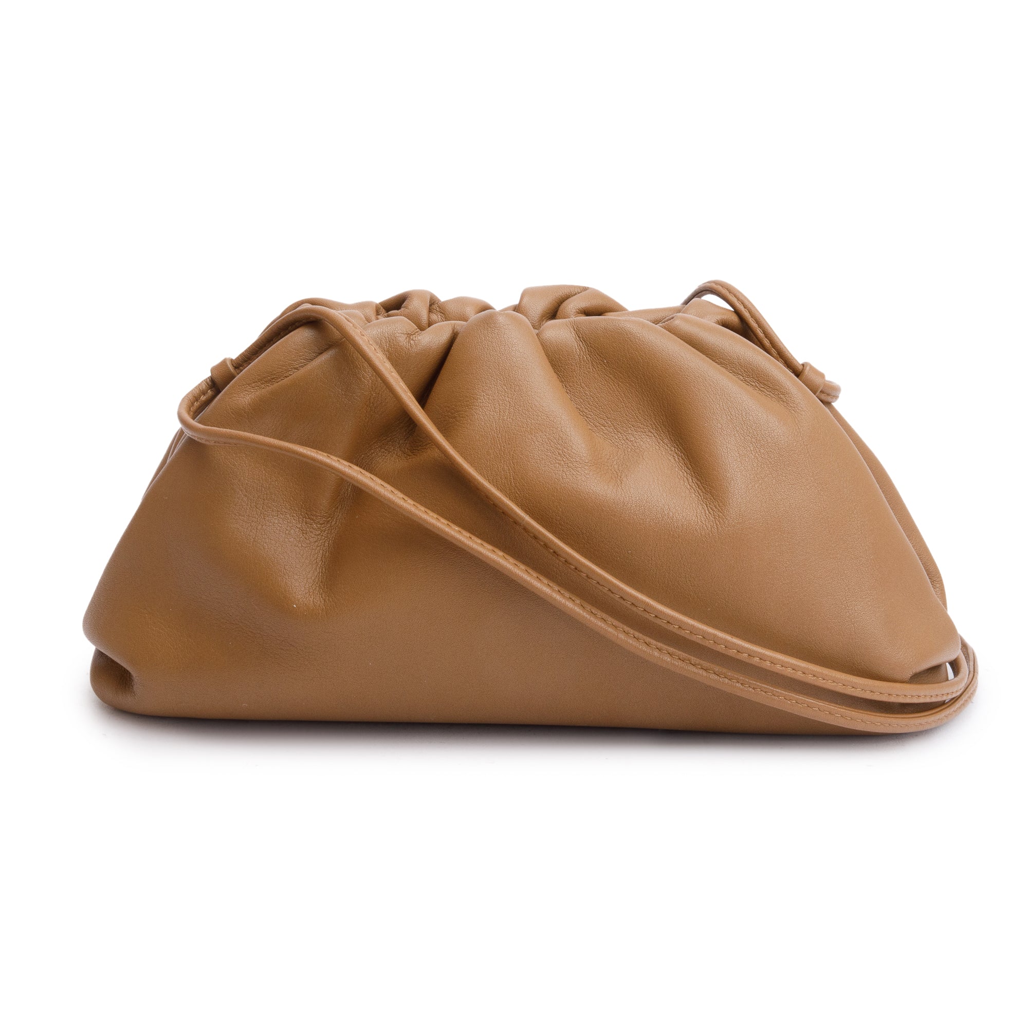 Bottega Veneta Brown Calfskin Leather The Mini Pouch