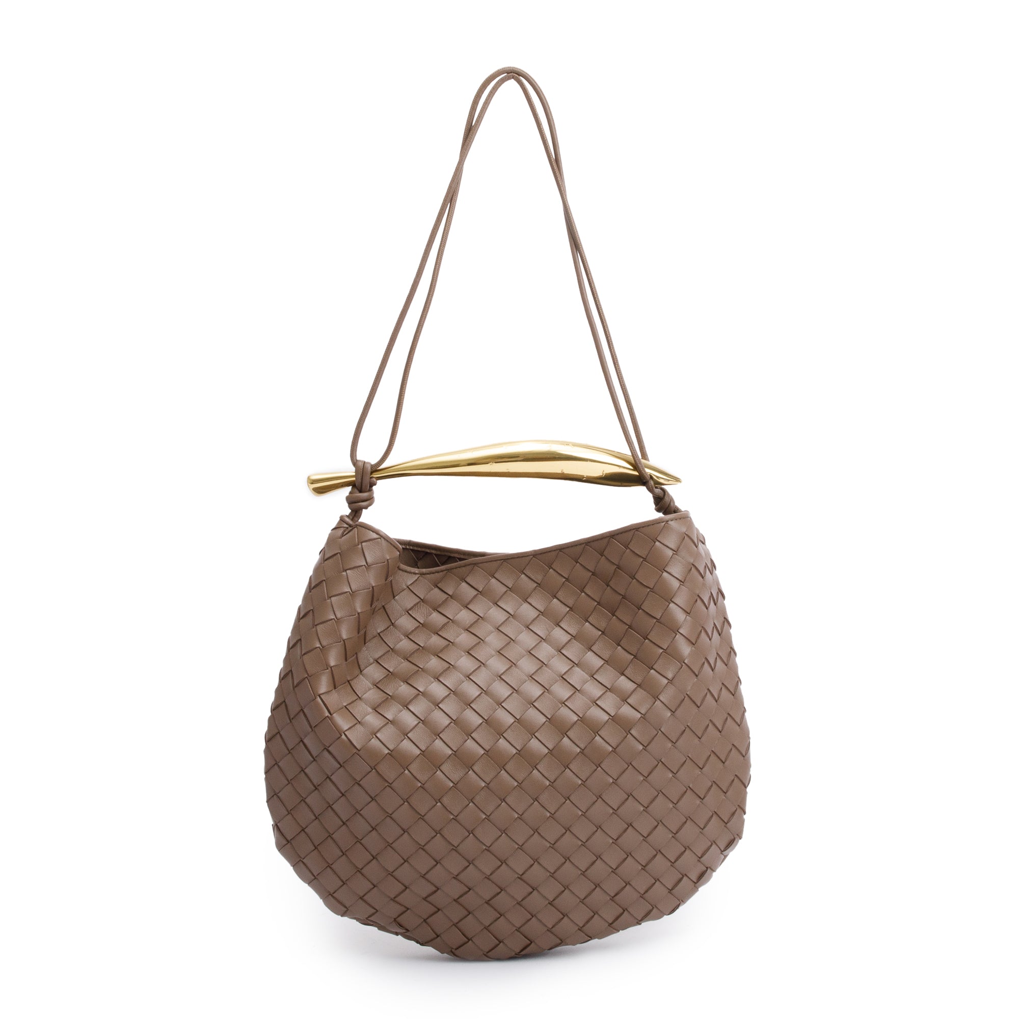 Bottega Veneta Brown Intrecciato Lambskin Leather Classic Sardine Bag