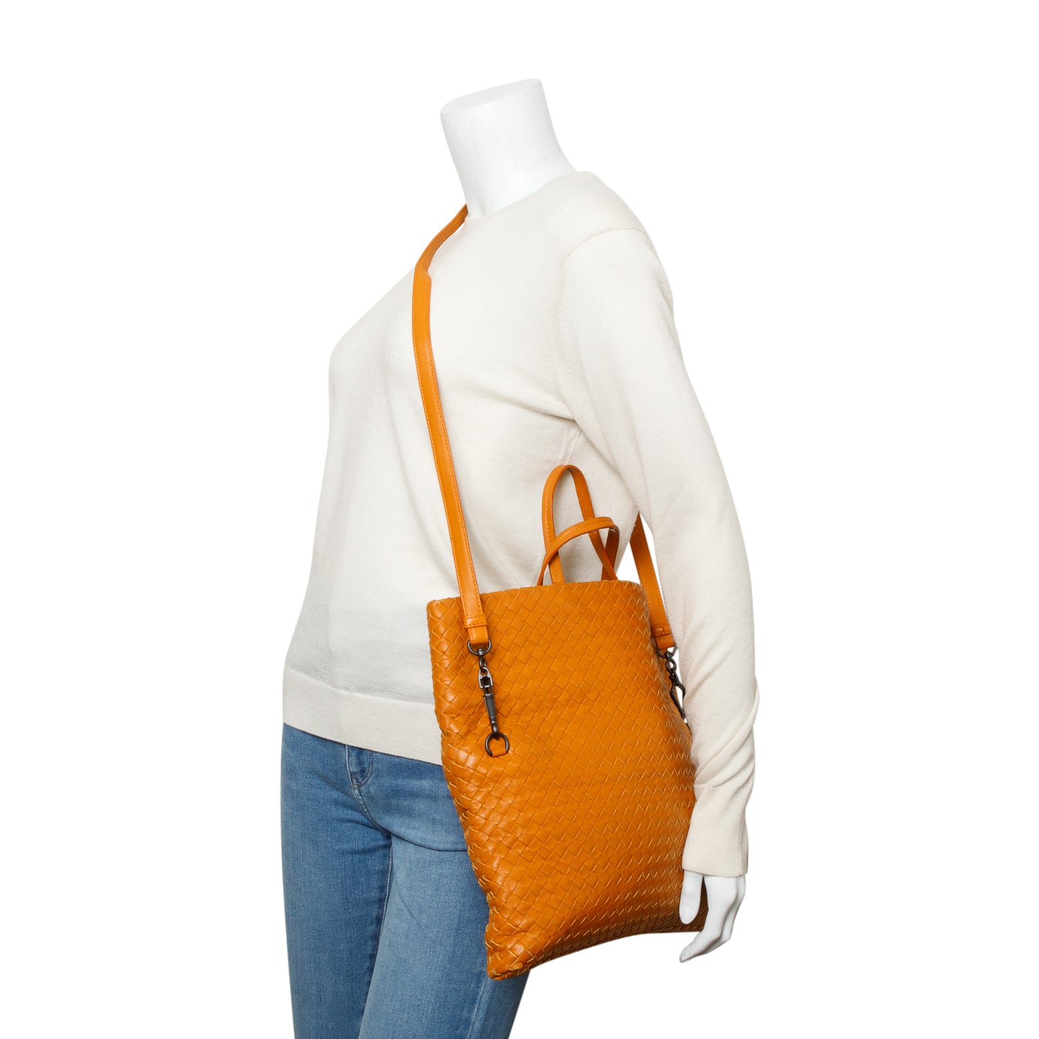 Bottega Veneta Brown Intrecciato Leather Tote w/ Strap