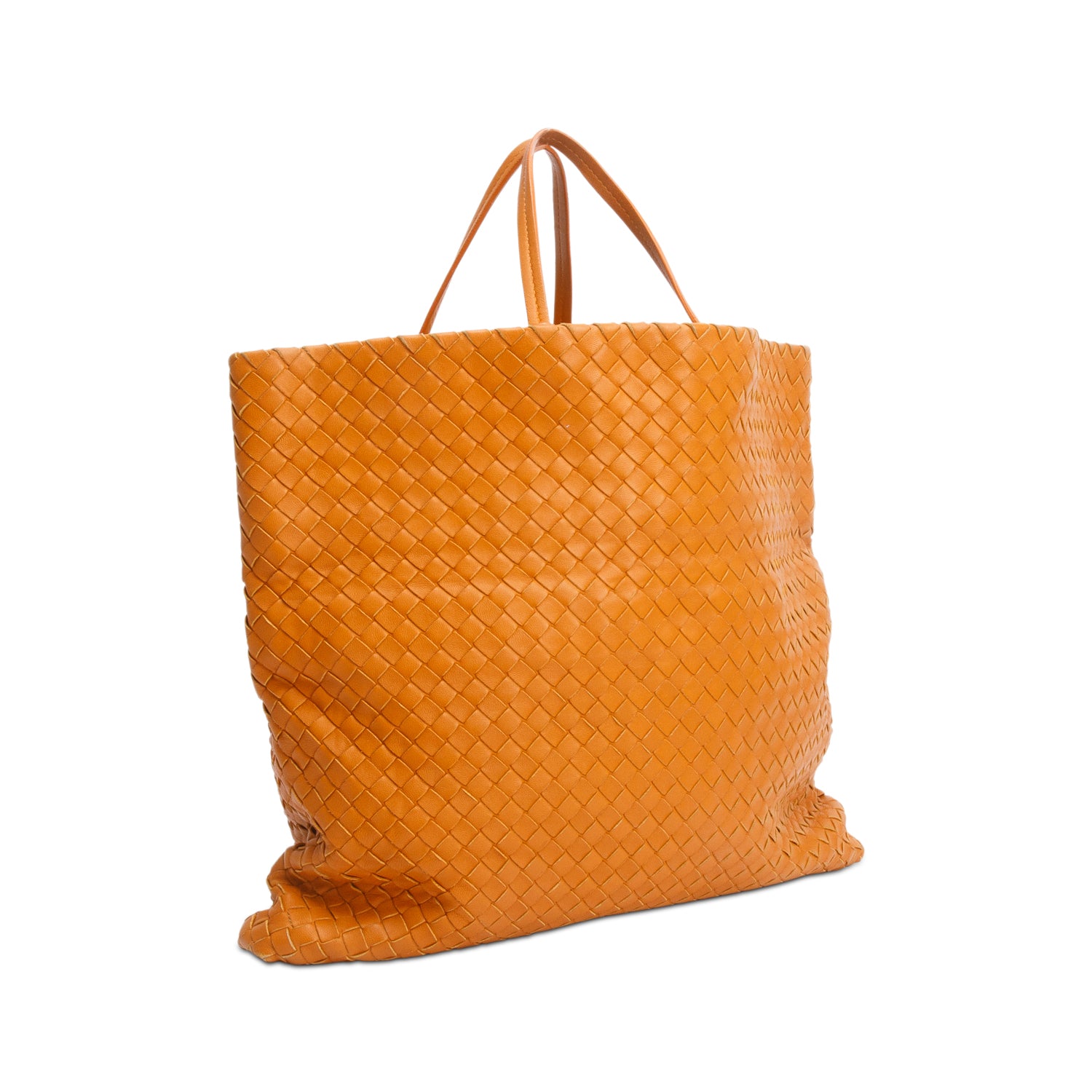 Bottega Veneta Brown Intrecciato Leather Tote w/ Strap