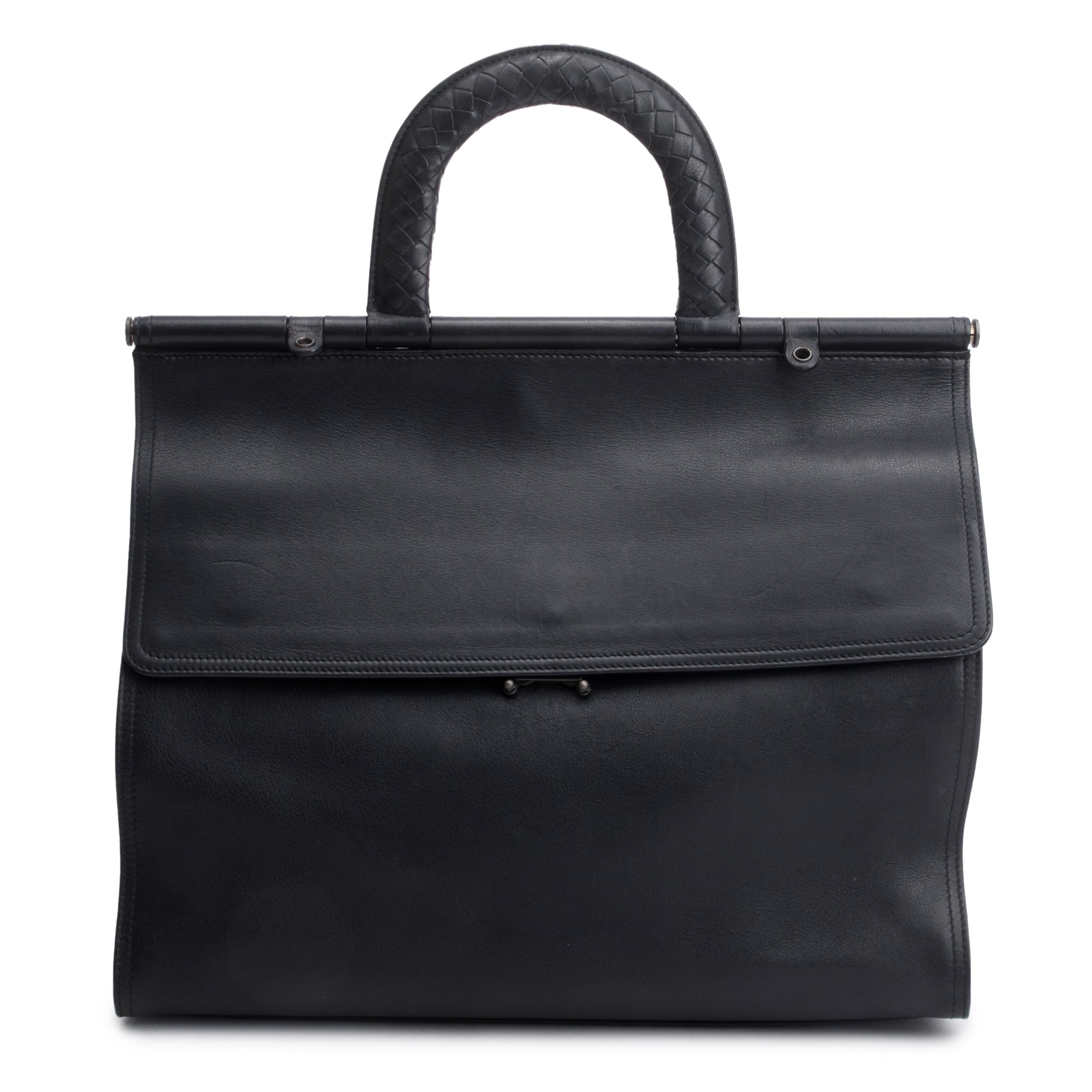 Bottega Veneta Brown Leather Top Handle Briefcase