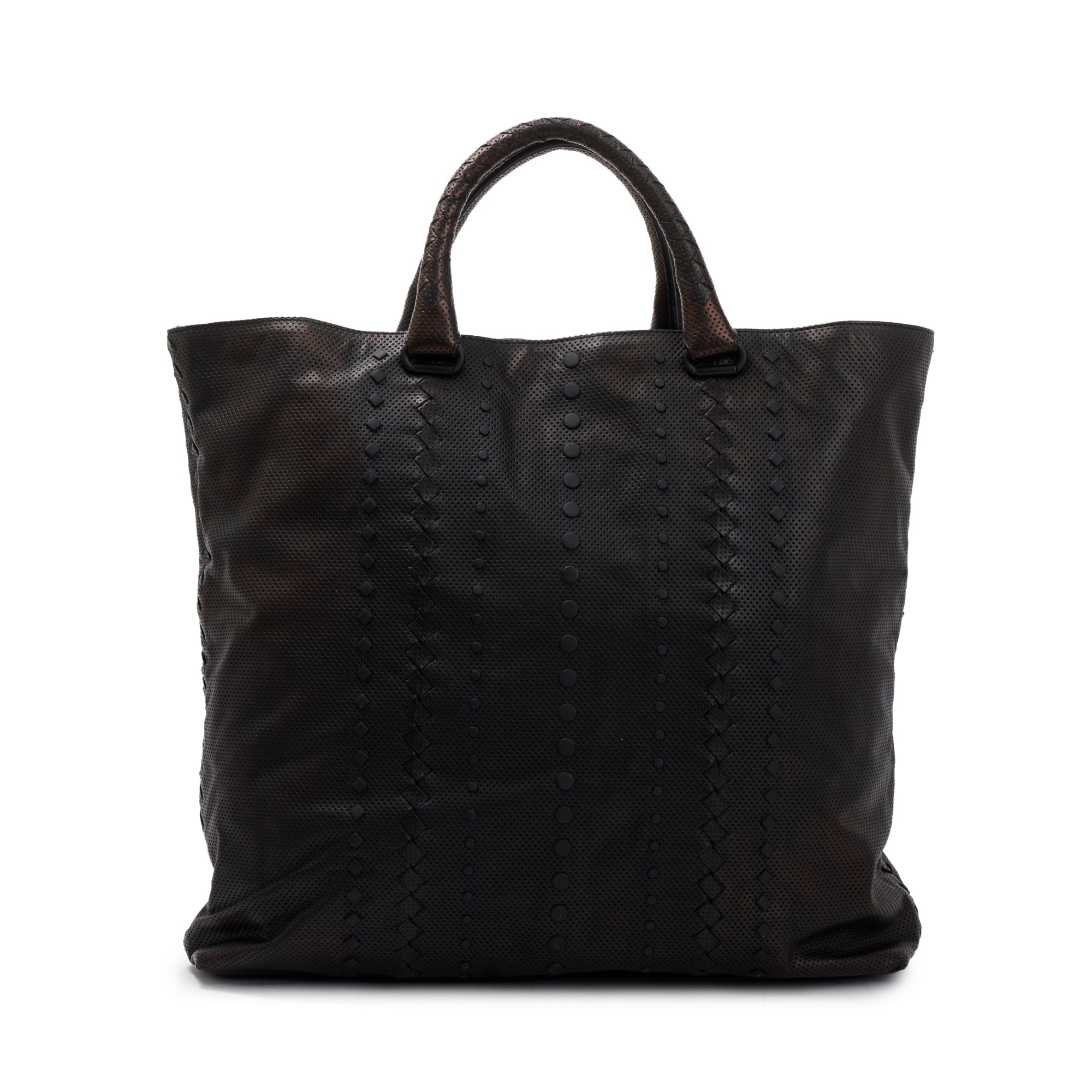 Bottega Veneta Brown Perforated Nappa Leather Tote