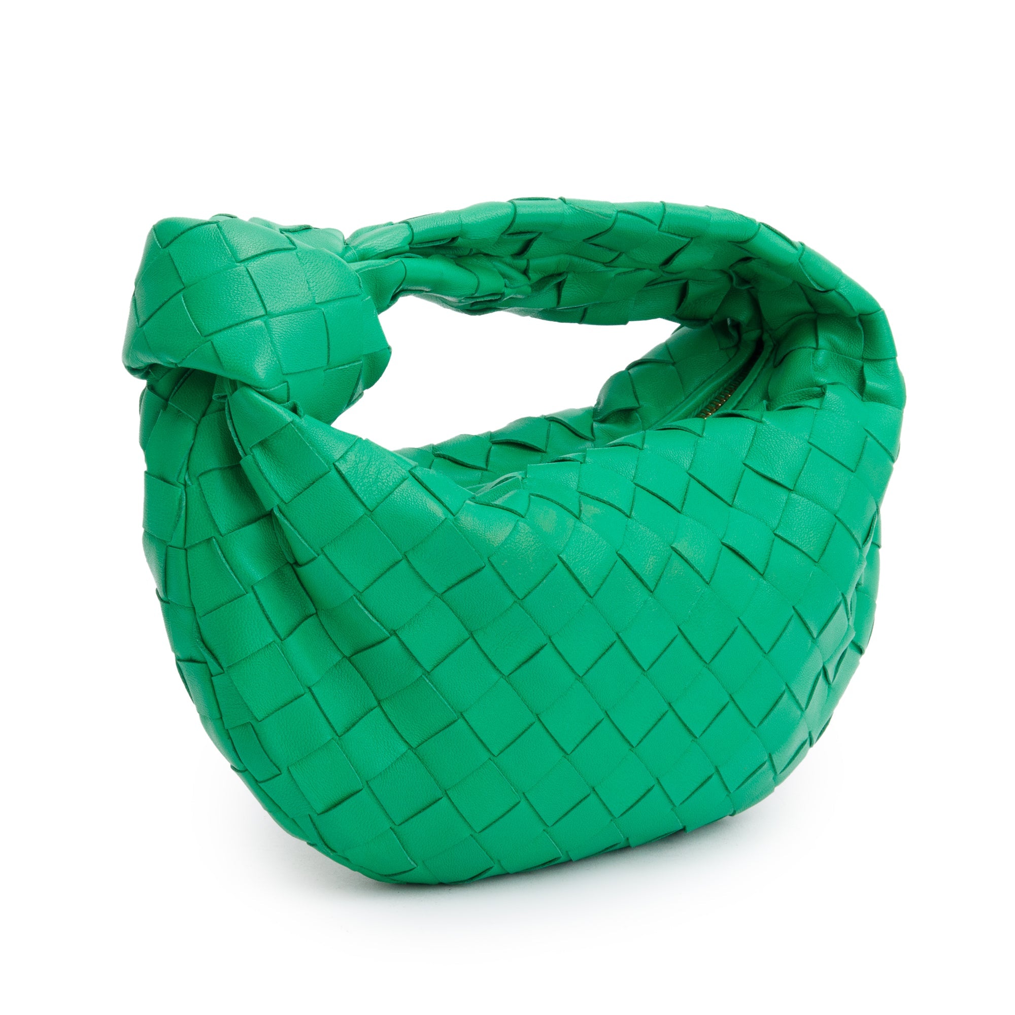 Bottega Veneta Green Intrecciato Leather Mini Jodie Bag