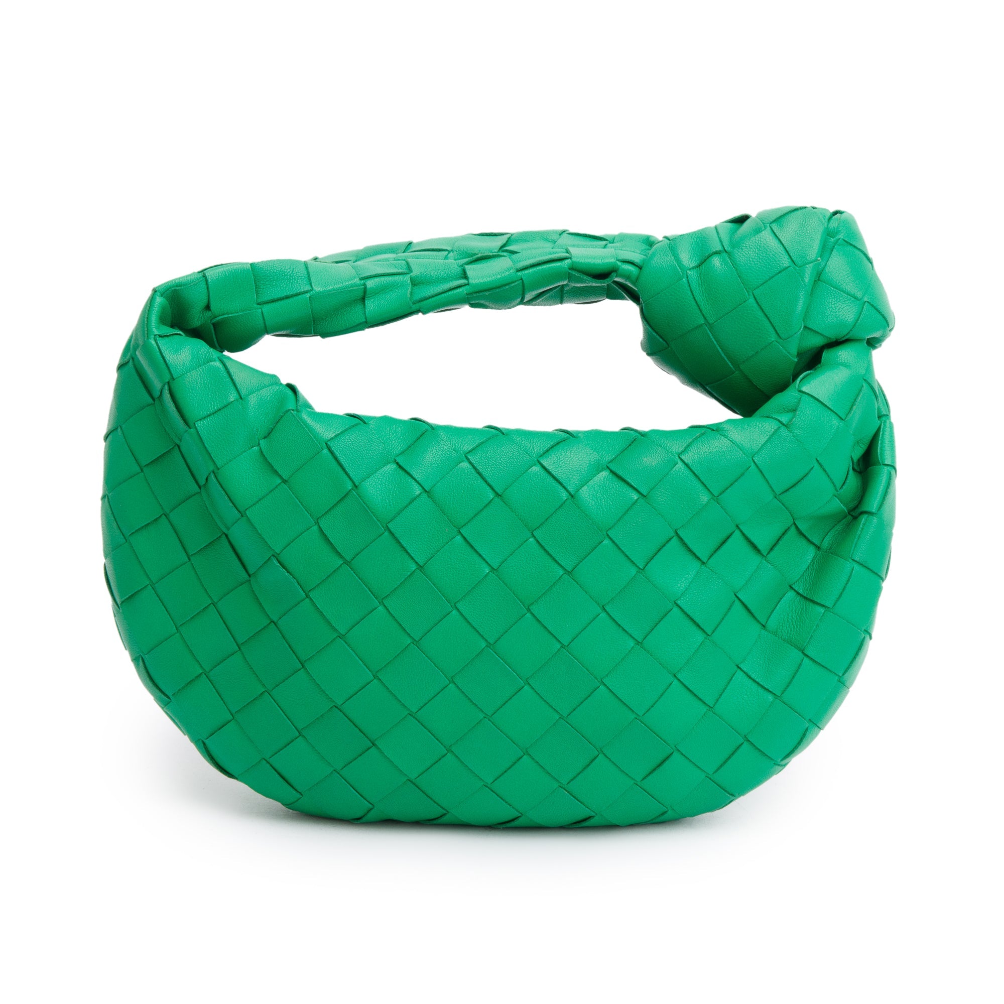 Bottega Veneta Green Intrecciato Leather Mini Jodie Bag