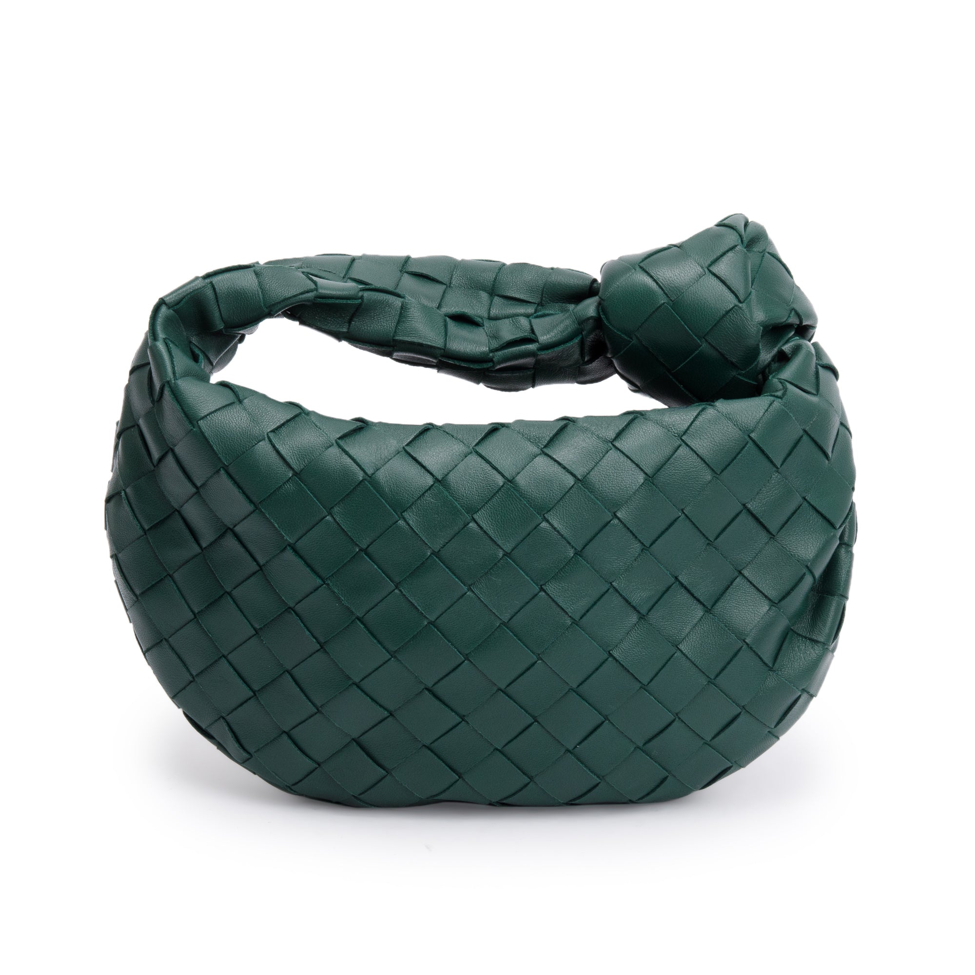 Bottega Veneta Green Intrecciato Leather Mini Jodie Bag
