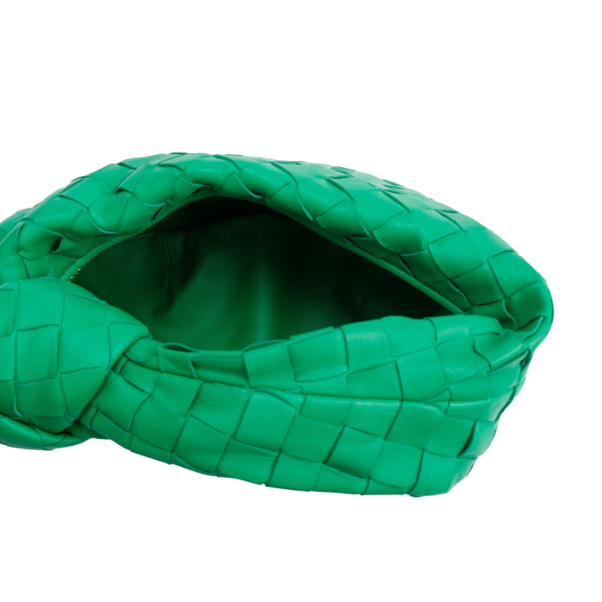 Bottega Veneta Green Intrecciato Leather Mini Jodie Bag