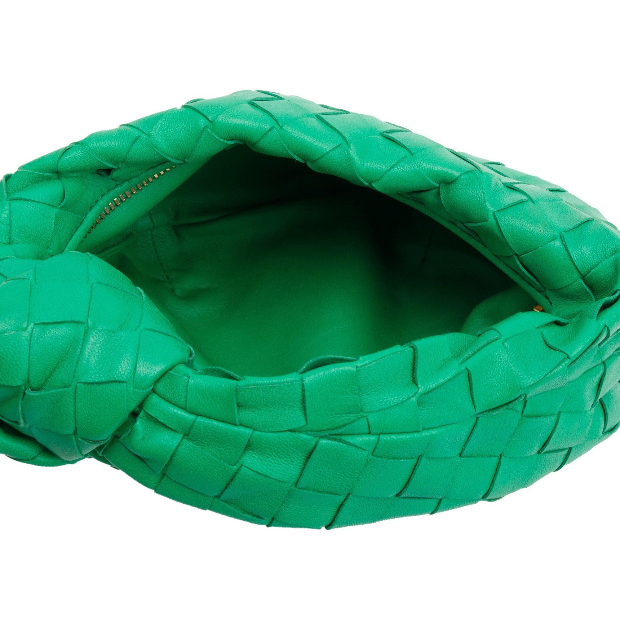 Bottega Veneta Green Intrecciato Leather Mini Jodie Bag