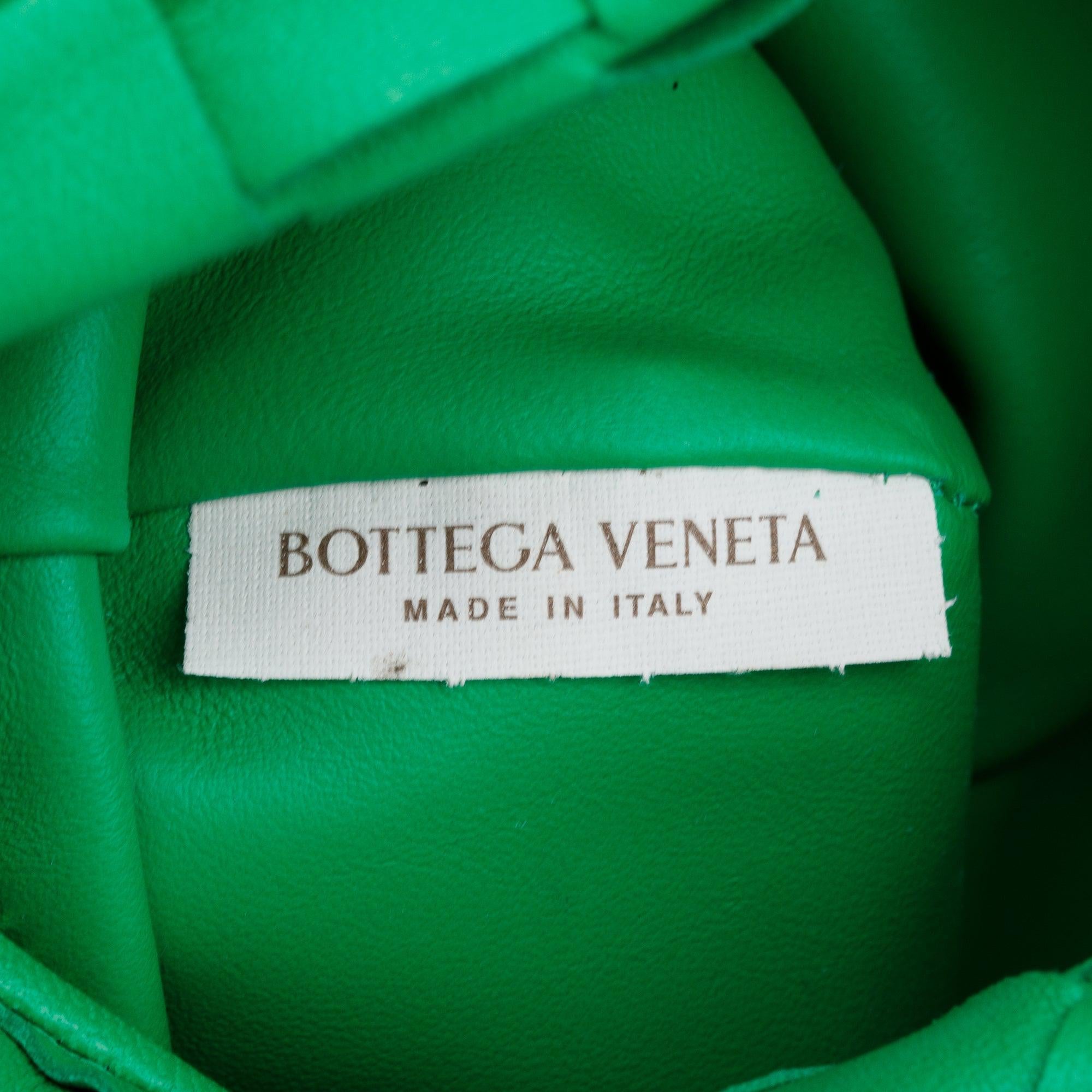 Bottega Veneta Green Intrecciato Leather Mini Jodie Bag