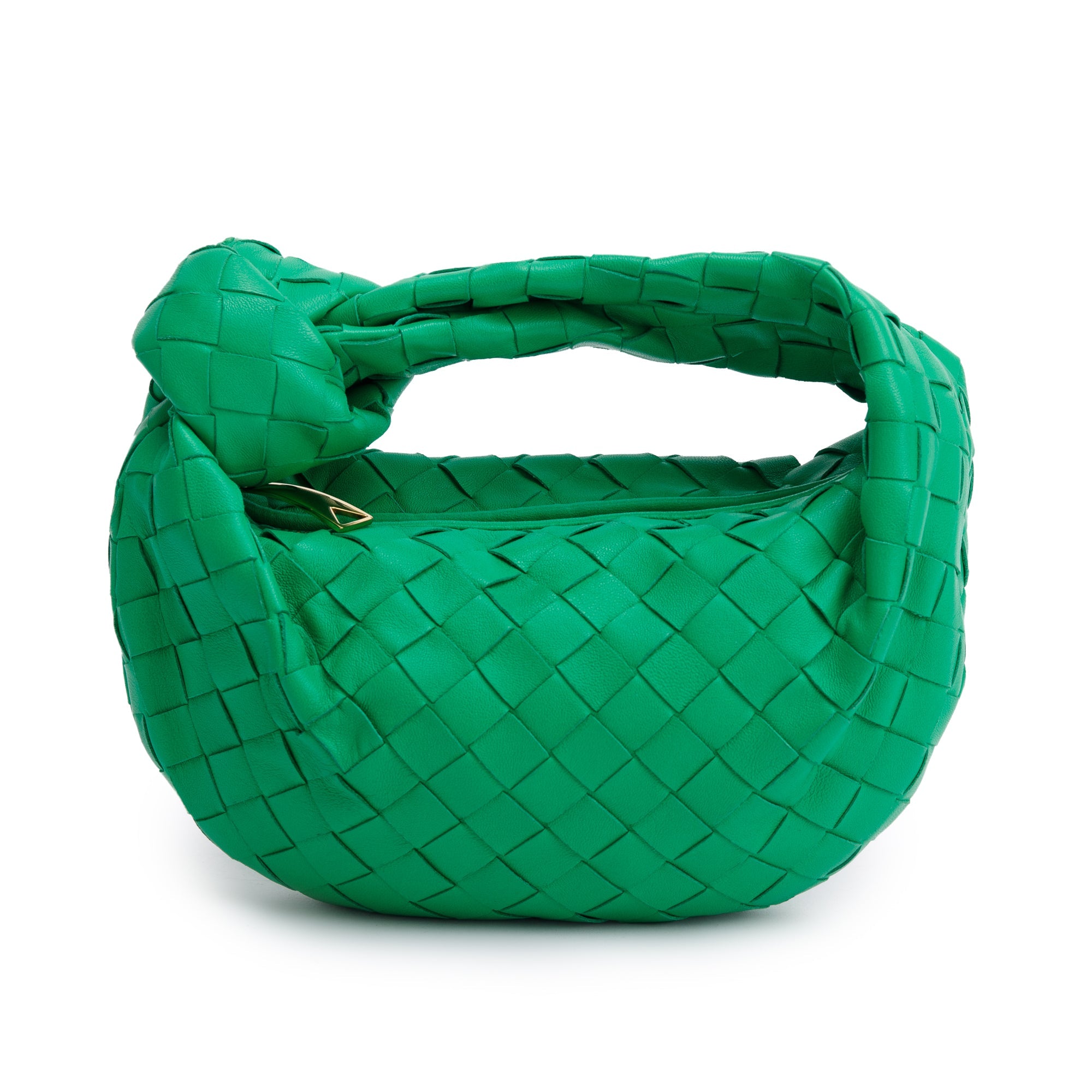 Bottega Veneta Green Intrecciato Leather Mini Jodie Bag