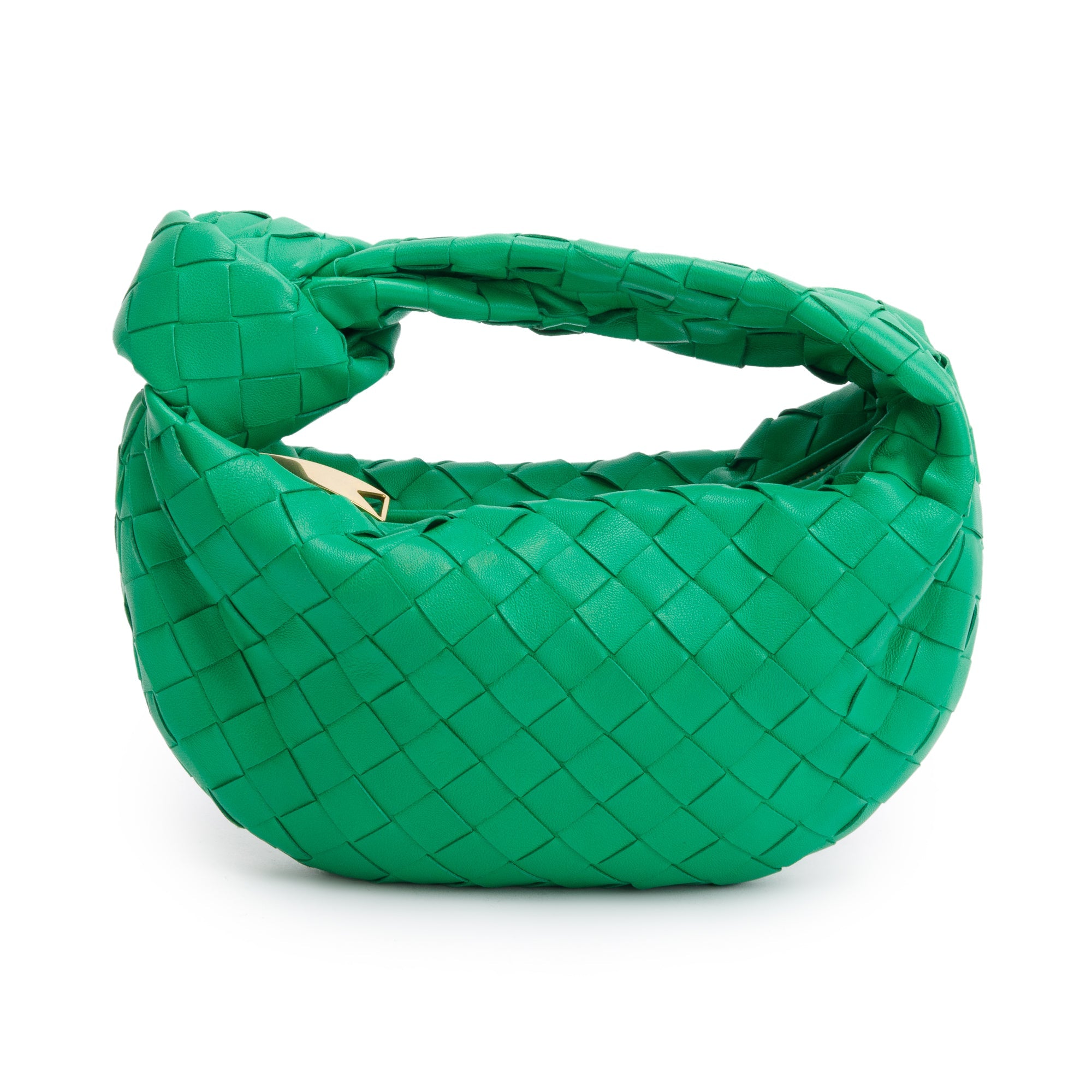 Bottega Veneta Green Intrecciato Leather Mini Jodie Bag