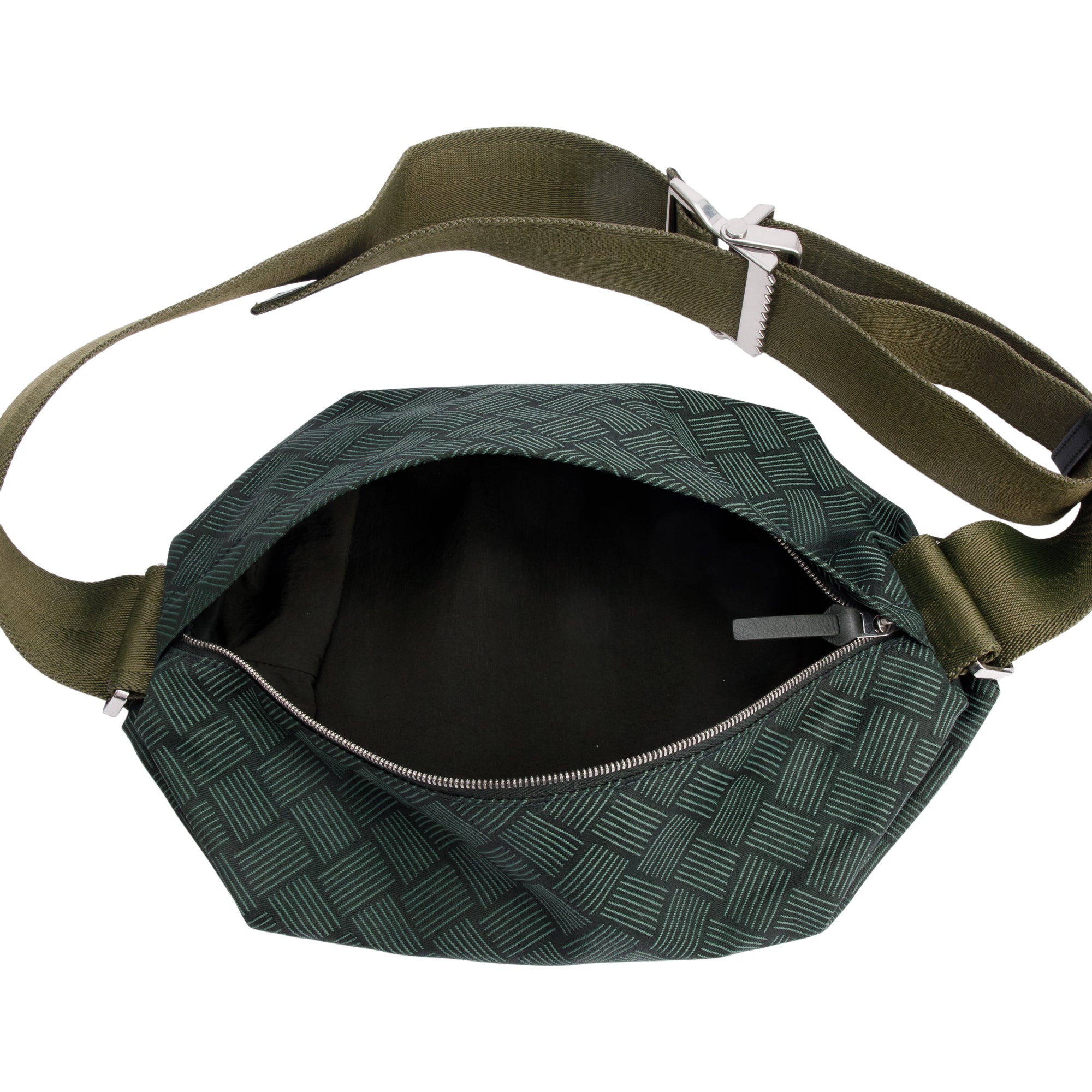 Bottega Veneta Green Nylon Jacquard Belt Bag