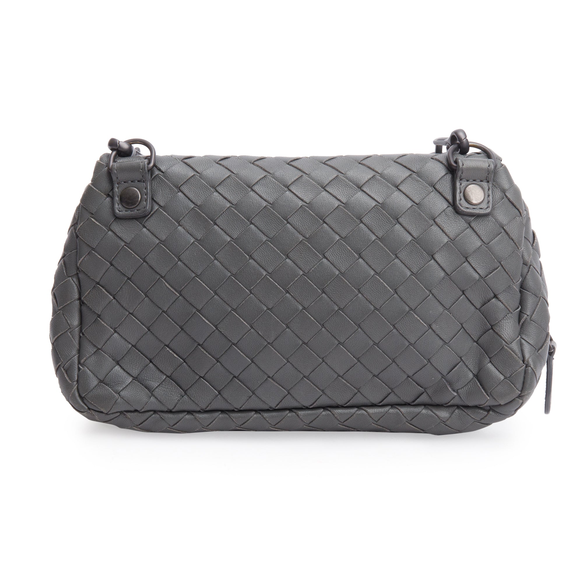 Bottega Veneta Grey Intrecciato Leather Mini Olimpia Bag