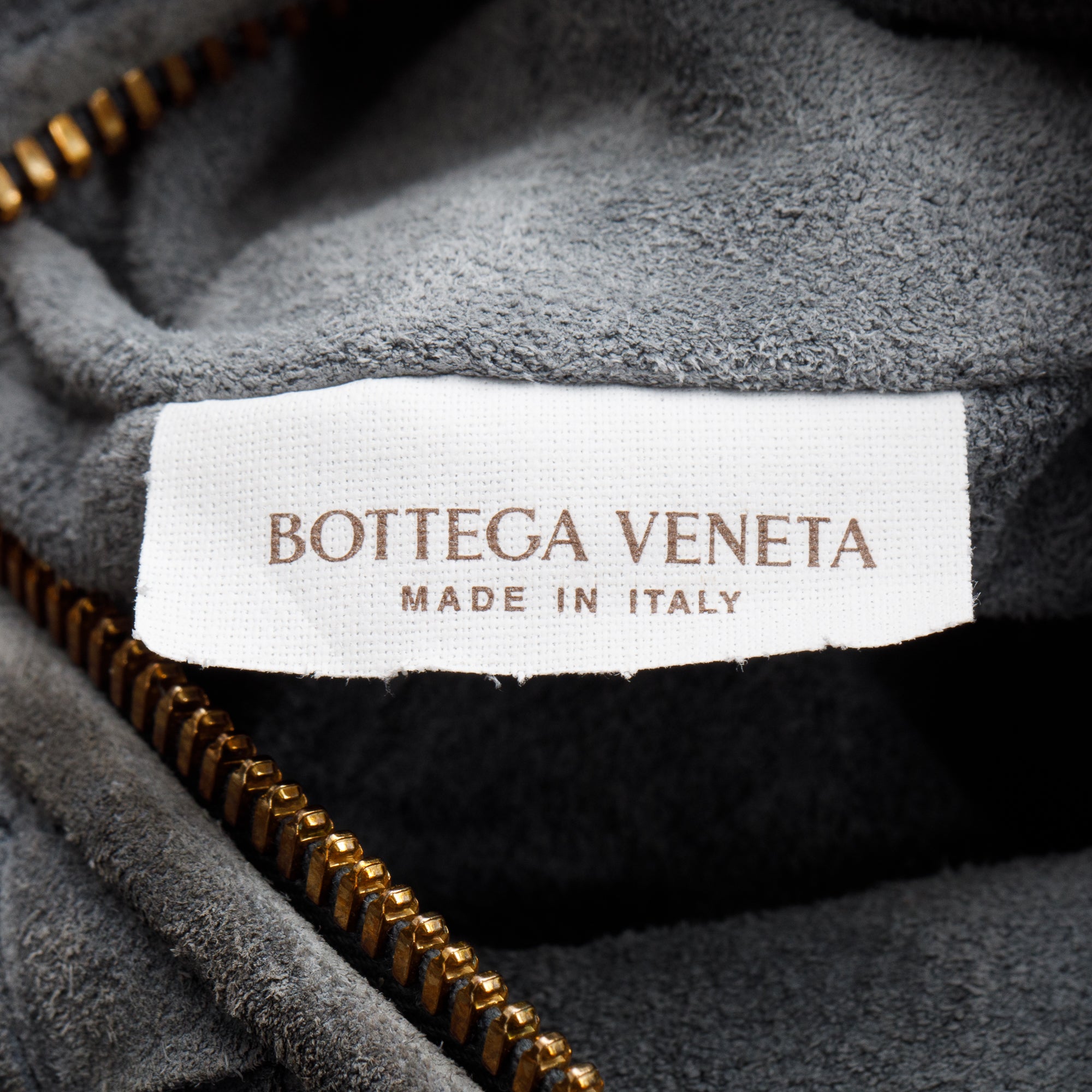 Bottega Veneta Grey Suede Intrecciato Leather Mini Jodie Bag