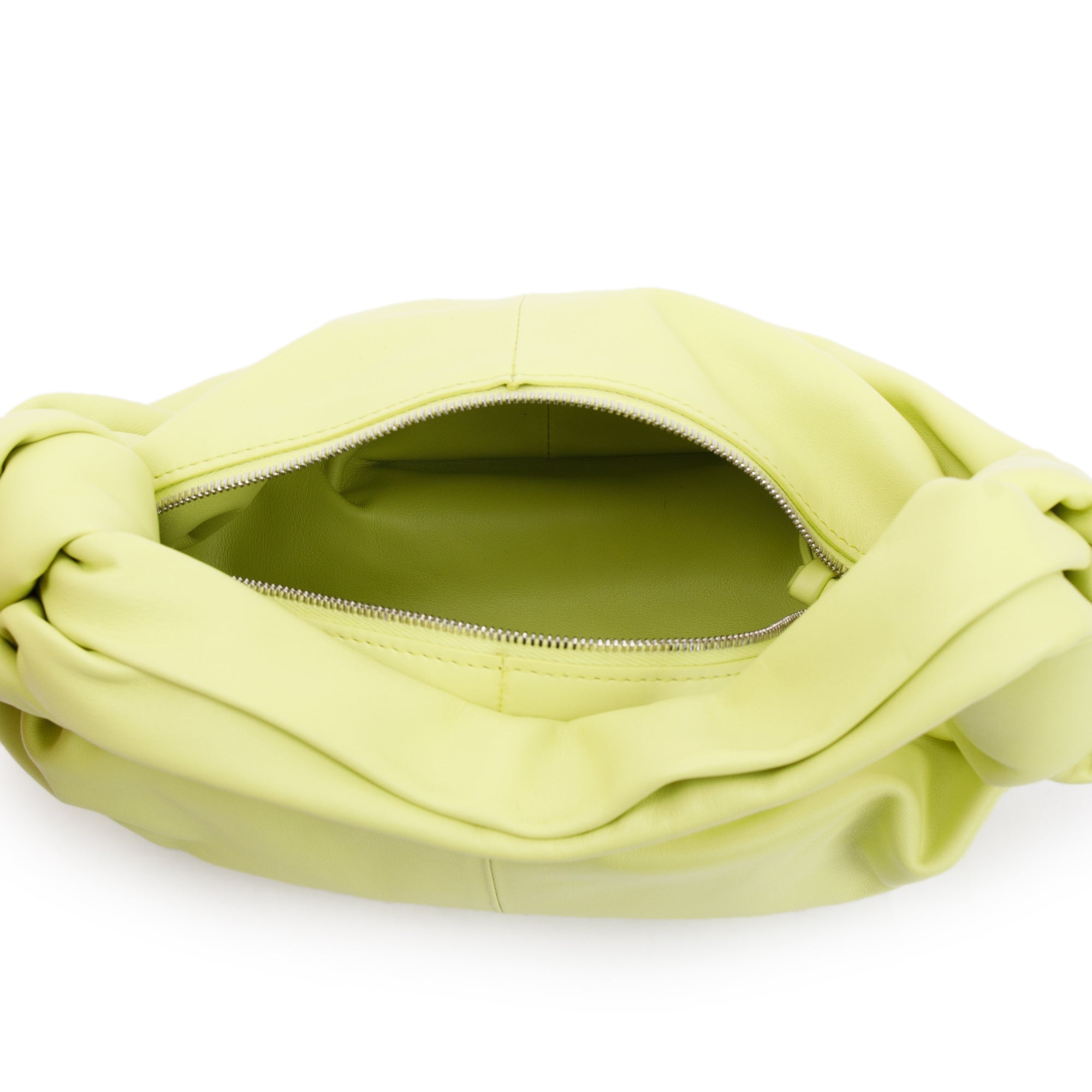 Bottega Veneta Kiwi Calfskin Leather Mini Double Knot Handle Bag