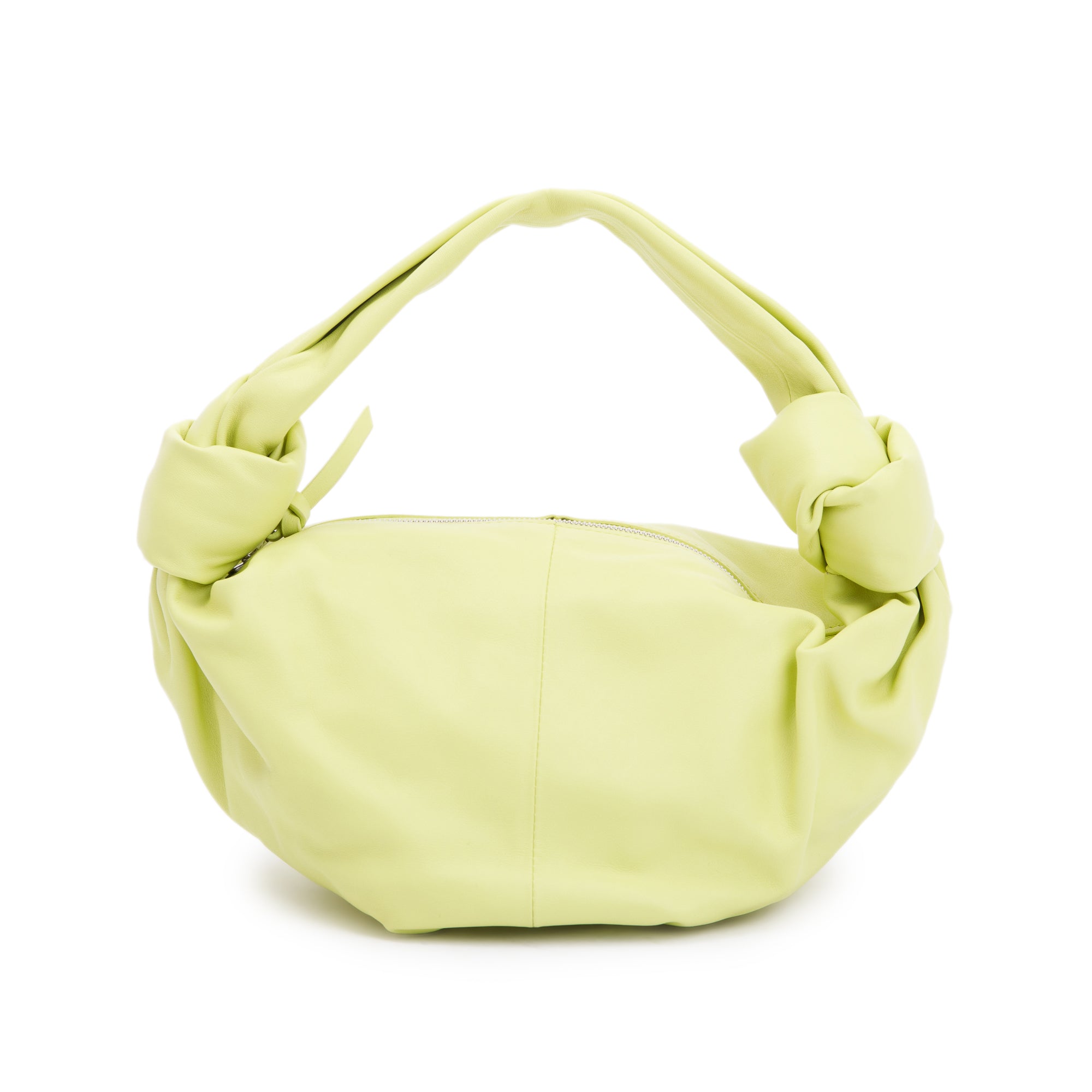 Bottega Veneta Kiwi Calfskin Leather Mini Double Knot Handle Bag