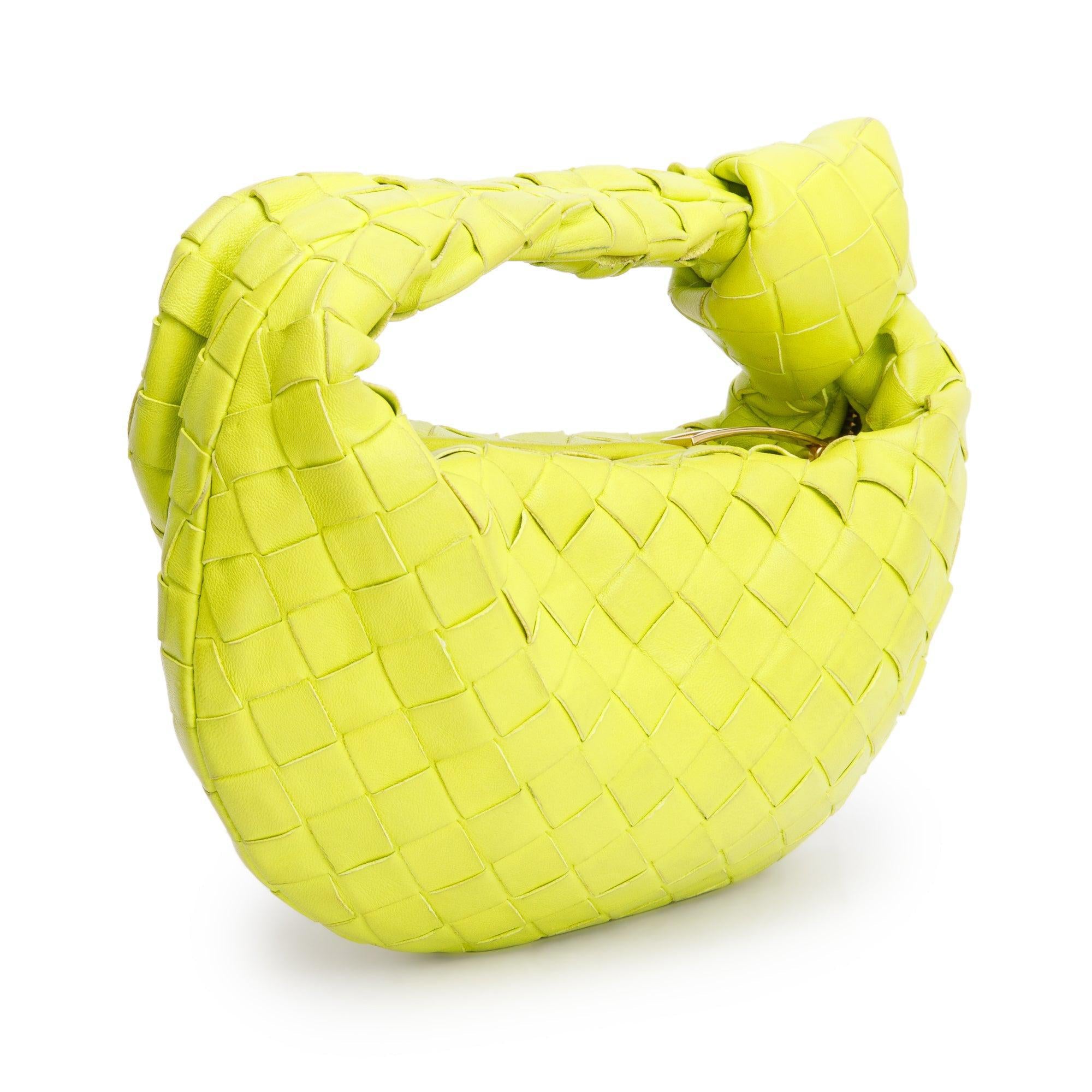 Bottega Veneta Kiwi Intrecciato Leather Mini Jodie Bag