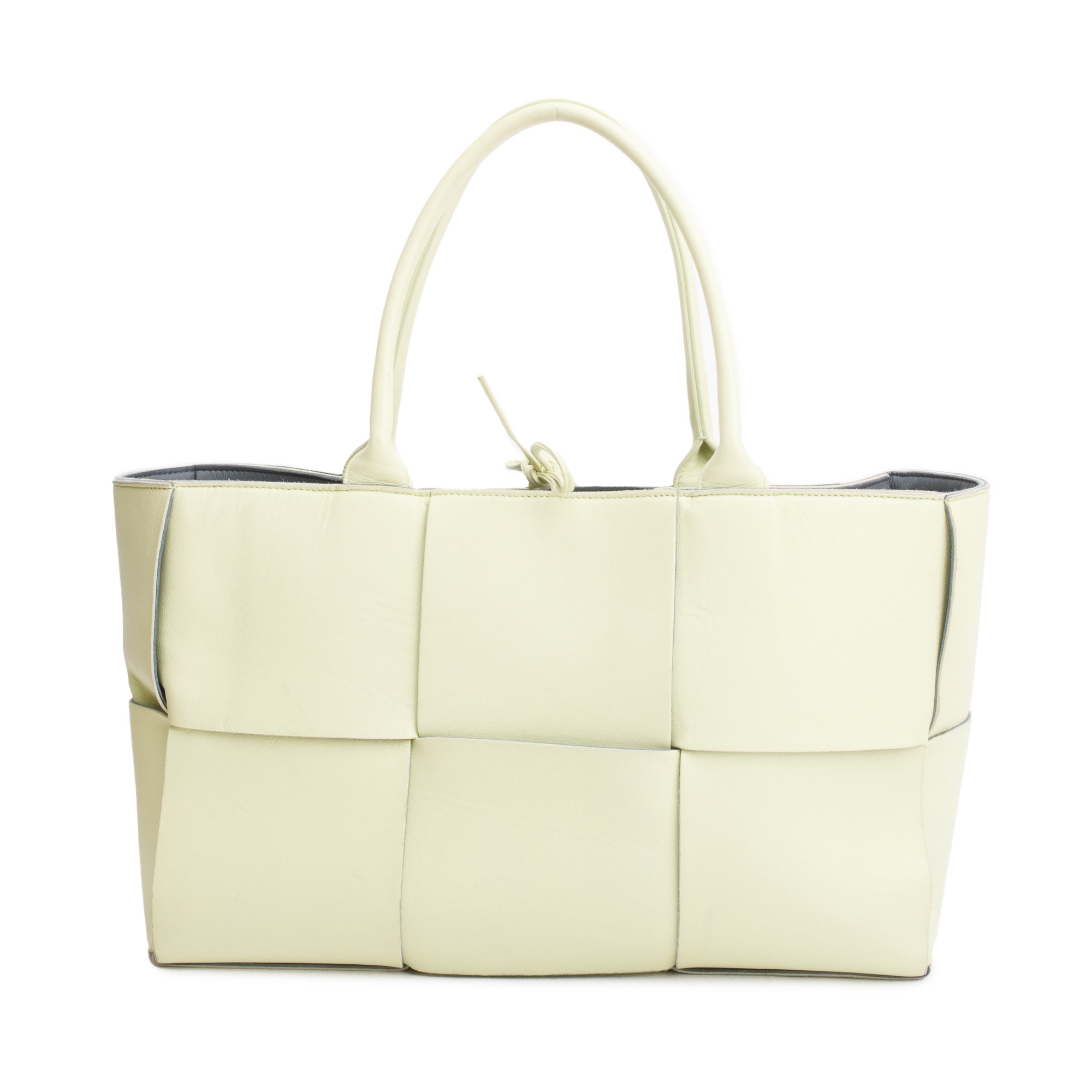 Bottega Veneta Light Green Maxi Intrecciato Leather Medium Arco Tote