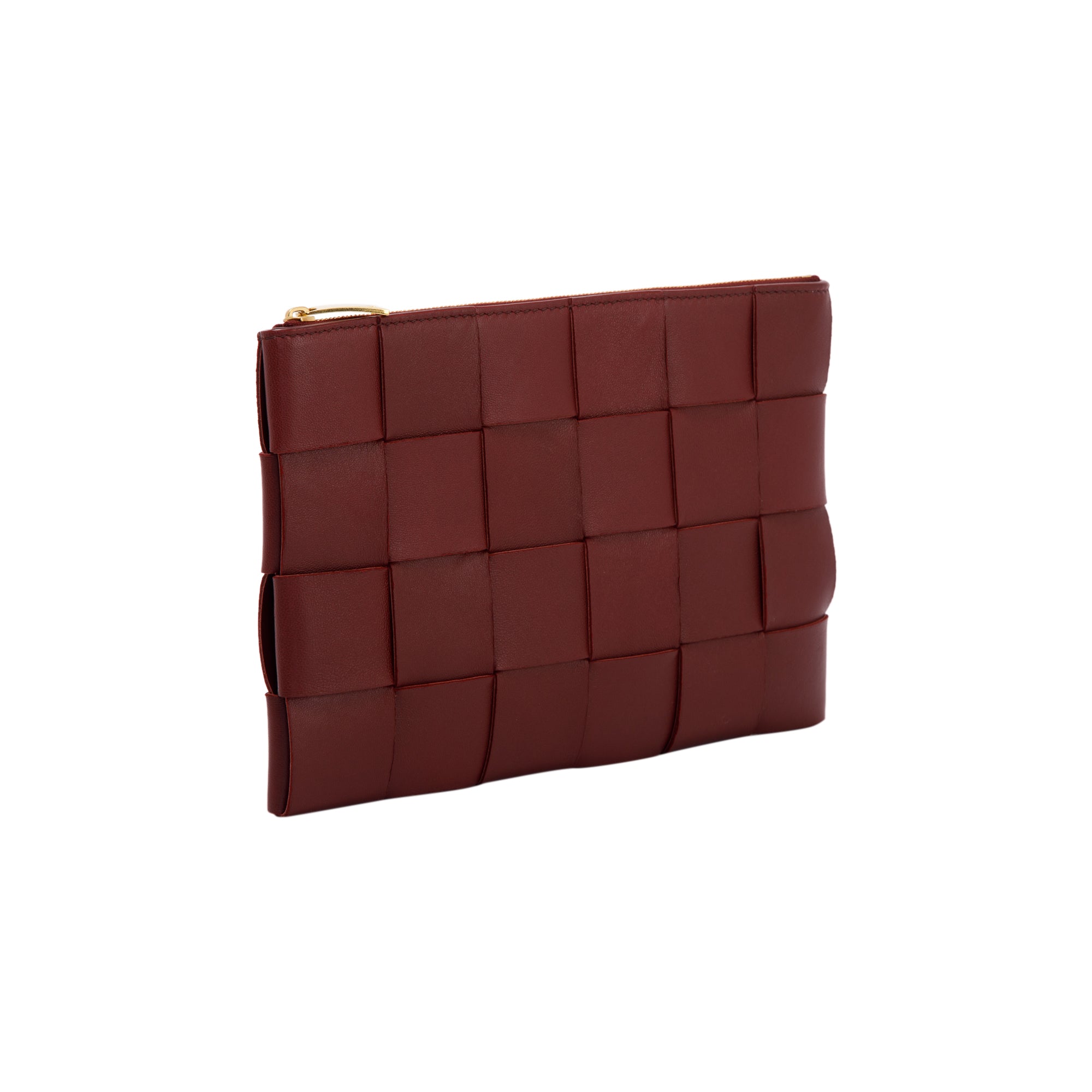 Bottega Veneta Nappa Maxi Intrecciato Leather Zip Pouch