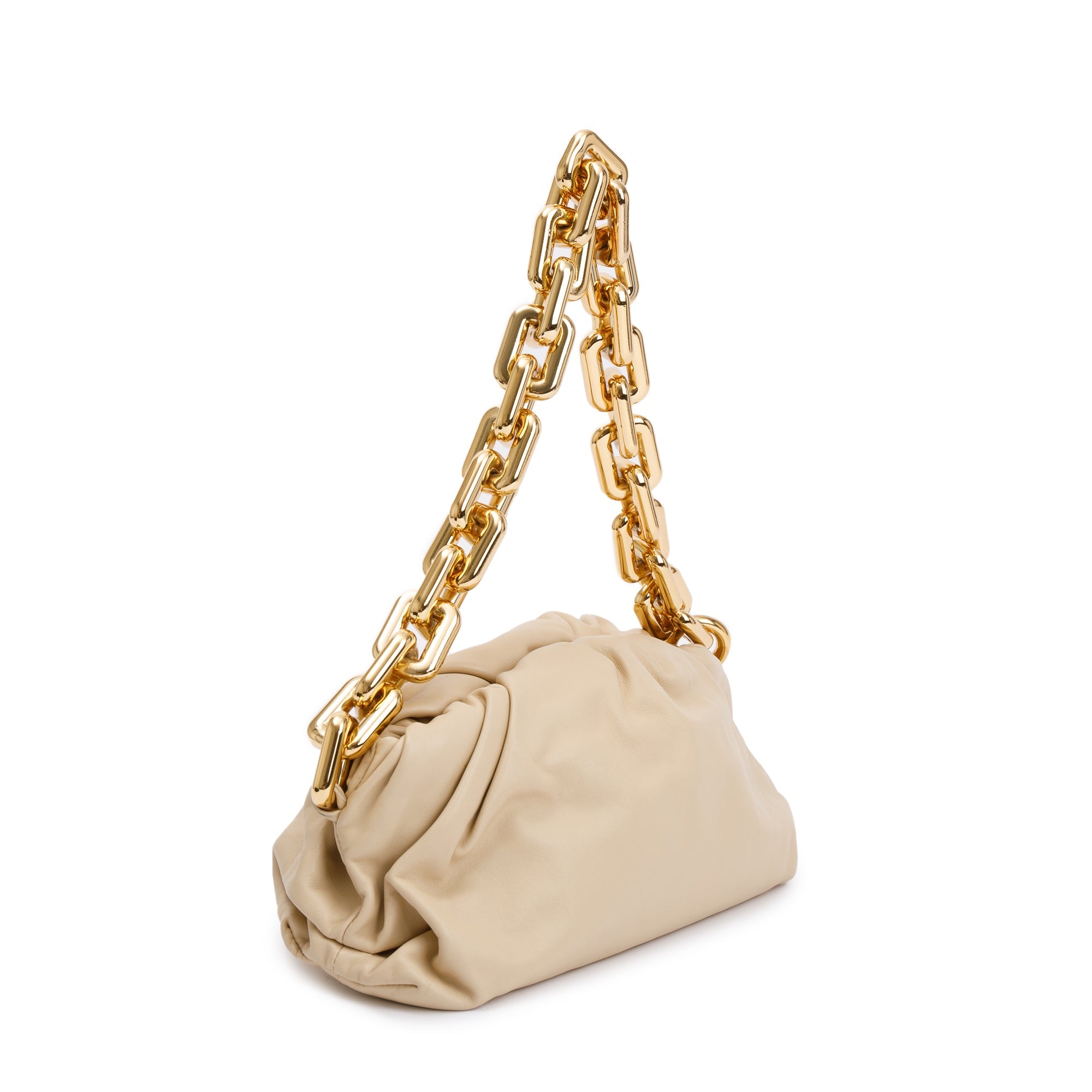 Bottega Veneta Netral Nappa Leather The Chain Pouch